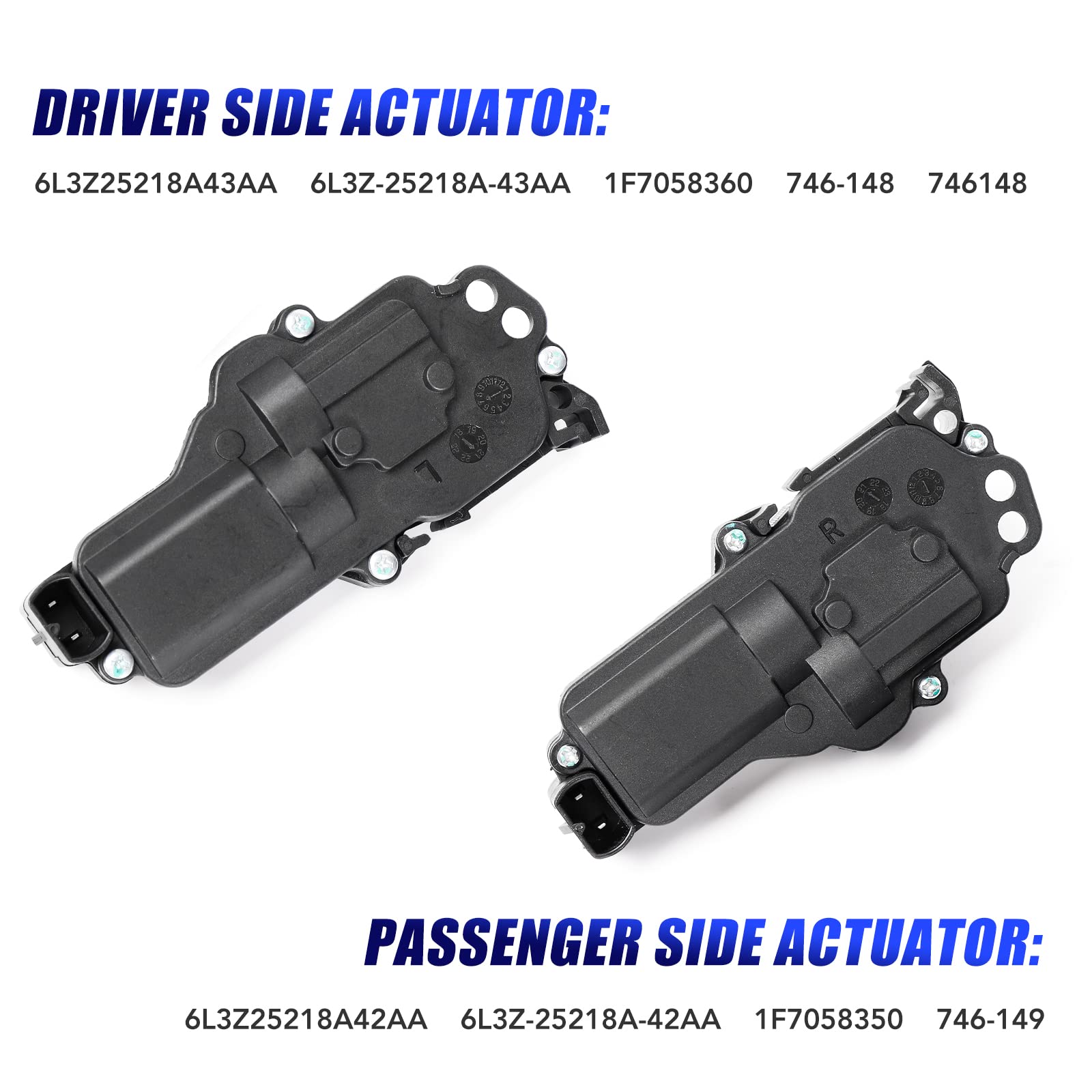 Power Door Lock Actuator Front Rear Driver & Passenger Side Replacement For Ford Excursion Expedition F150 F250 F350 F450 Ranger Taurus Mazda B2300 B2500 B3000 B4000 Mercury, 746-148 746-149