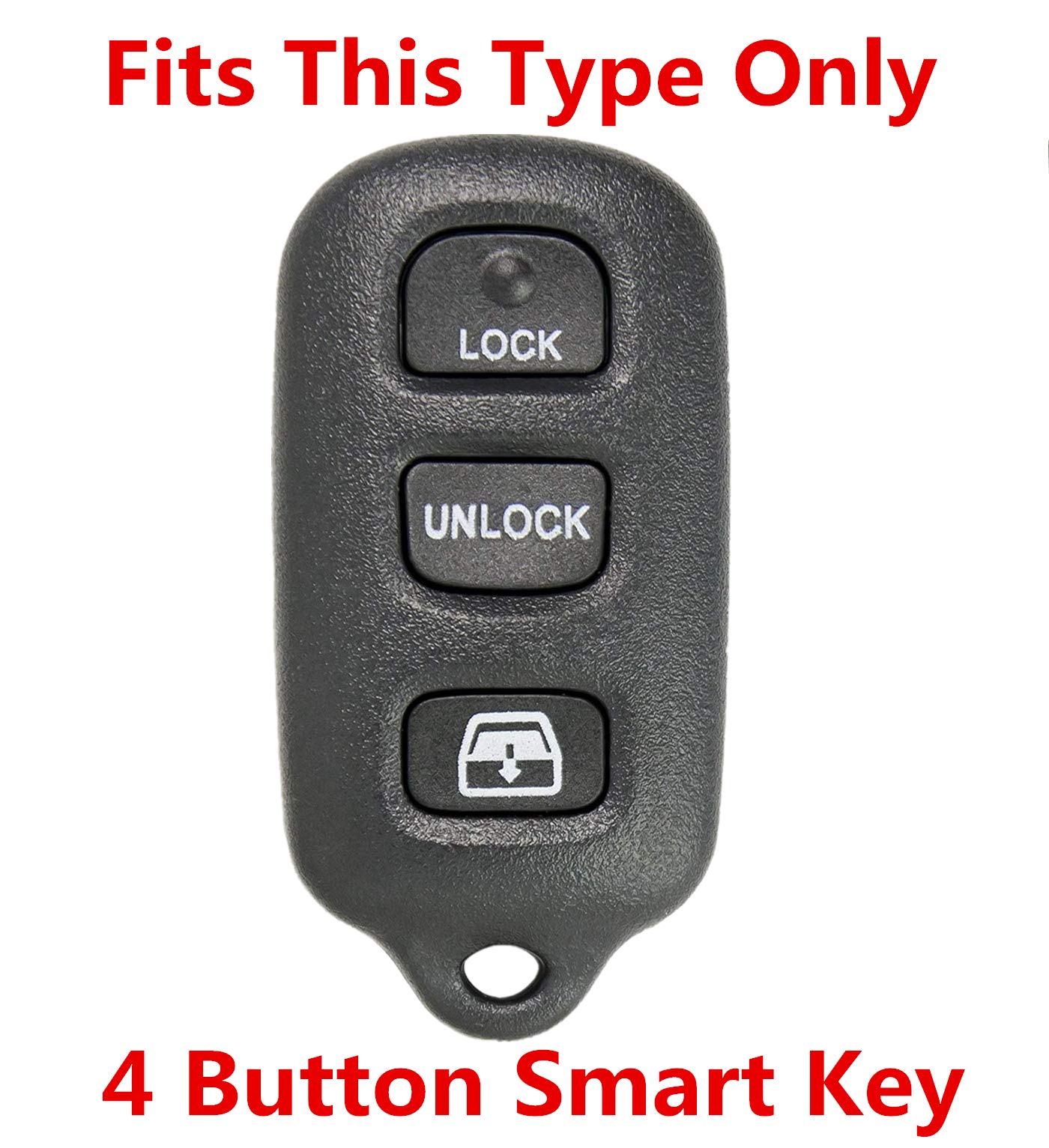 Rpkey Silicone Keyless Entry Remote Control Key Fob Cover Case Protector Replacement Fit For 1999-2009 Toyota 4Runner 2001-2008