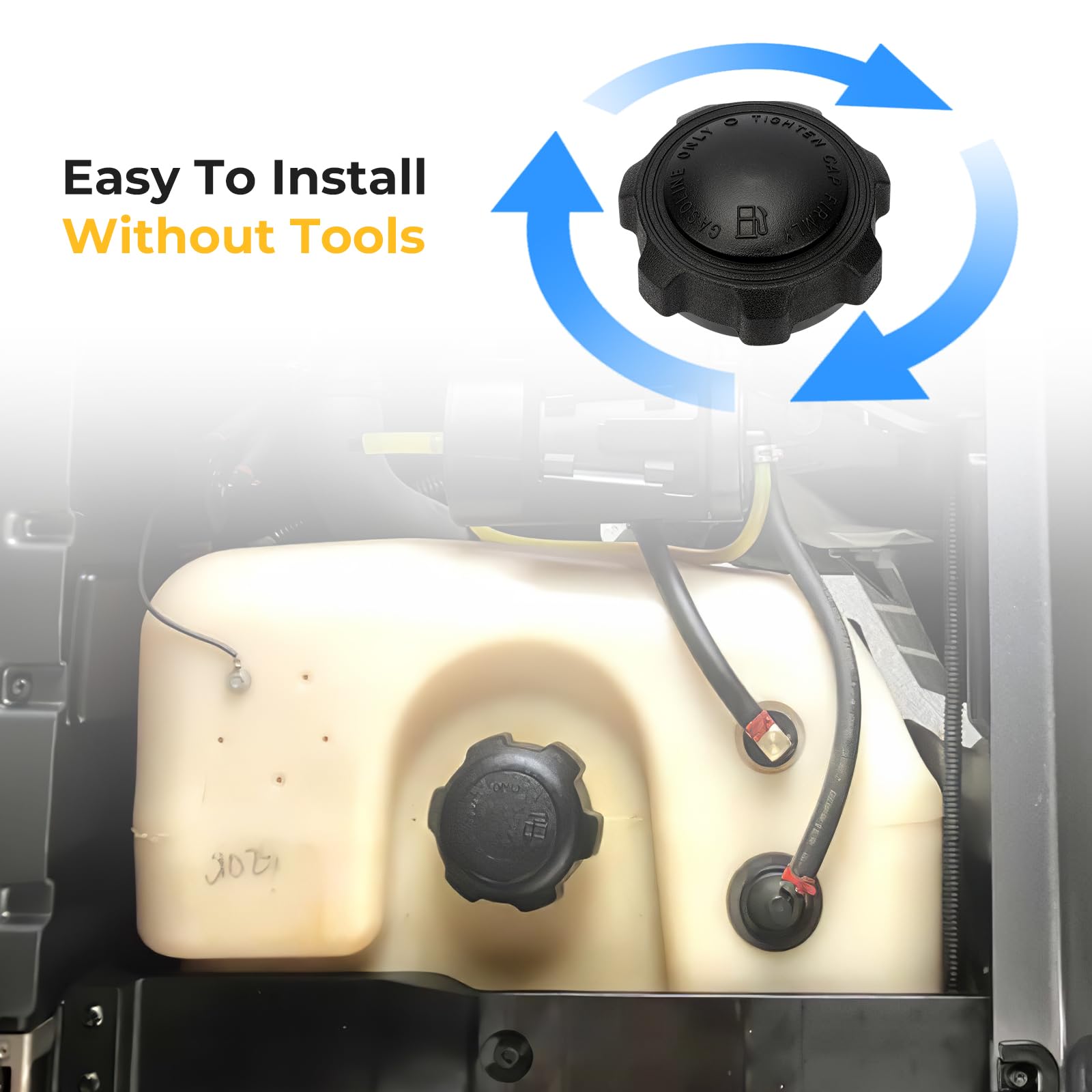 M Mati Fuel Tank Cap Fuel Cap Gas Cap For Club Car Ds 1984-Up Ezgo Txt 1994-Up Gas Golf Carts