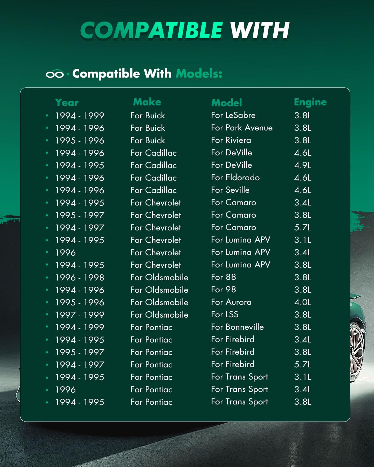 Scitoo D623 Ceramic Brake Pads Sets Front Fit For Buick 1994-1999,For Cadillac 1994-1996,For Chevrolet 1994-1997,For Oldsmobile