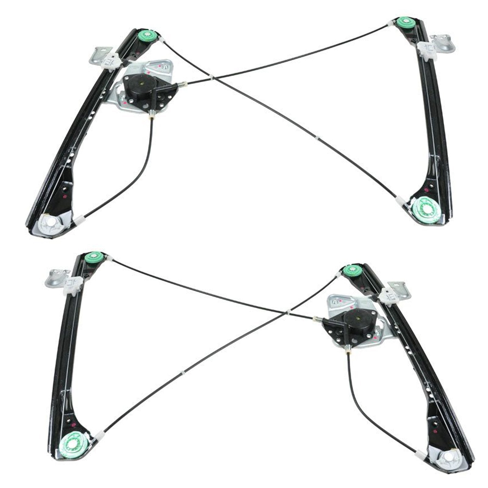 Trq Driver & Passenger Side Power Window Regulator Set Compatible With 1999-2004 Oldsmobile Alero 1999-2005 Pontiac Grand Am
