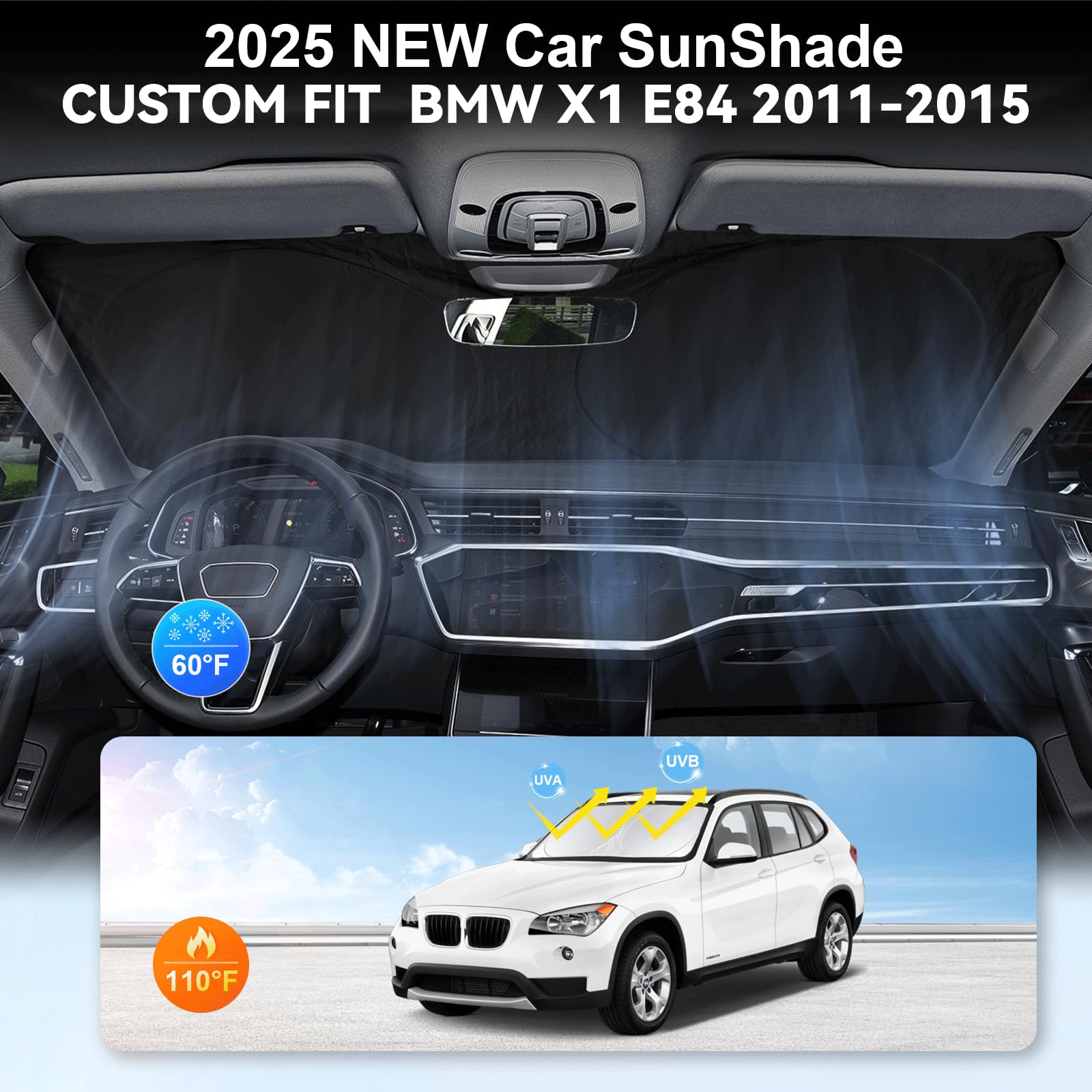 Sunshade For Ram Promaster Windshield Sun Shade For 2014-2024 2025 Dodge Ram Promaster Accessorie Full Size Cargo Van Chassis Ca