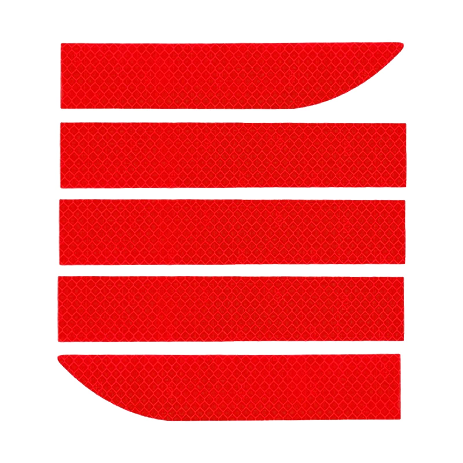 Blakaya Reflective Rear Bumper Sticker Car Trunk Reflective Strips Diamond Grade Night Visibility Warning Tapes (6Pcs Red)