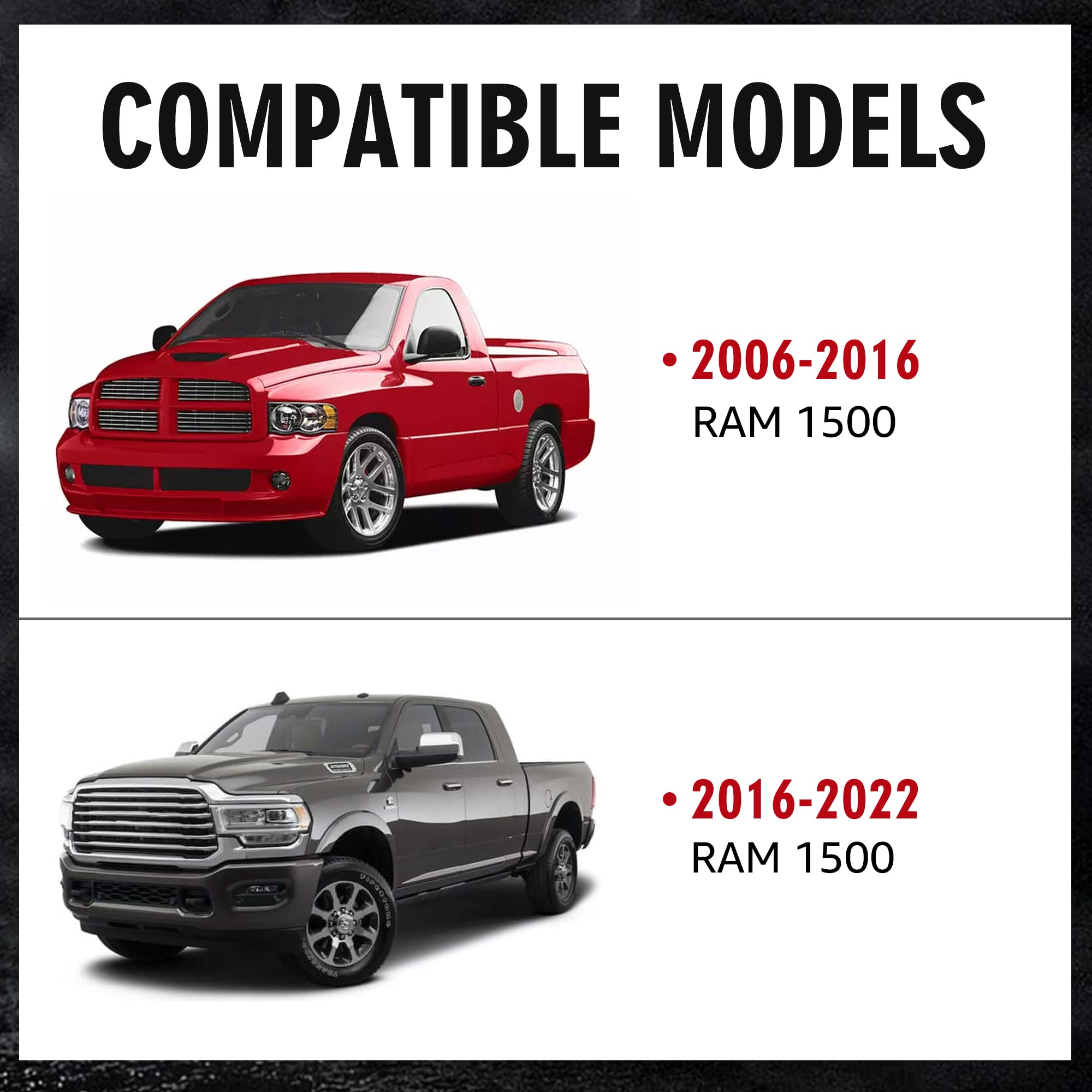 Yizbap 2Pcs Front Upper Control Arms With Ball Joint For 2006-2023 Ram 1500 2Wd 4Wd, 2-4 Lift Suspension Control Arms (Red)