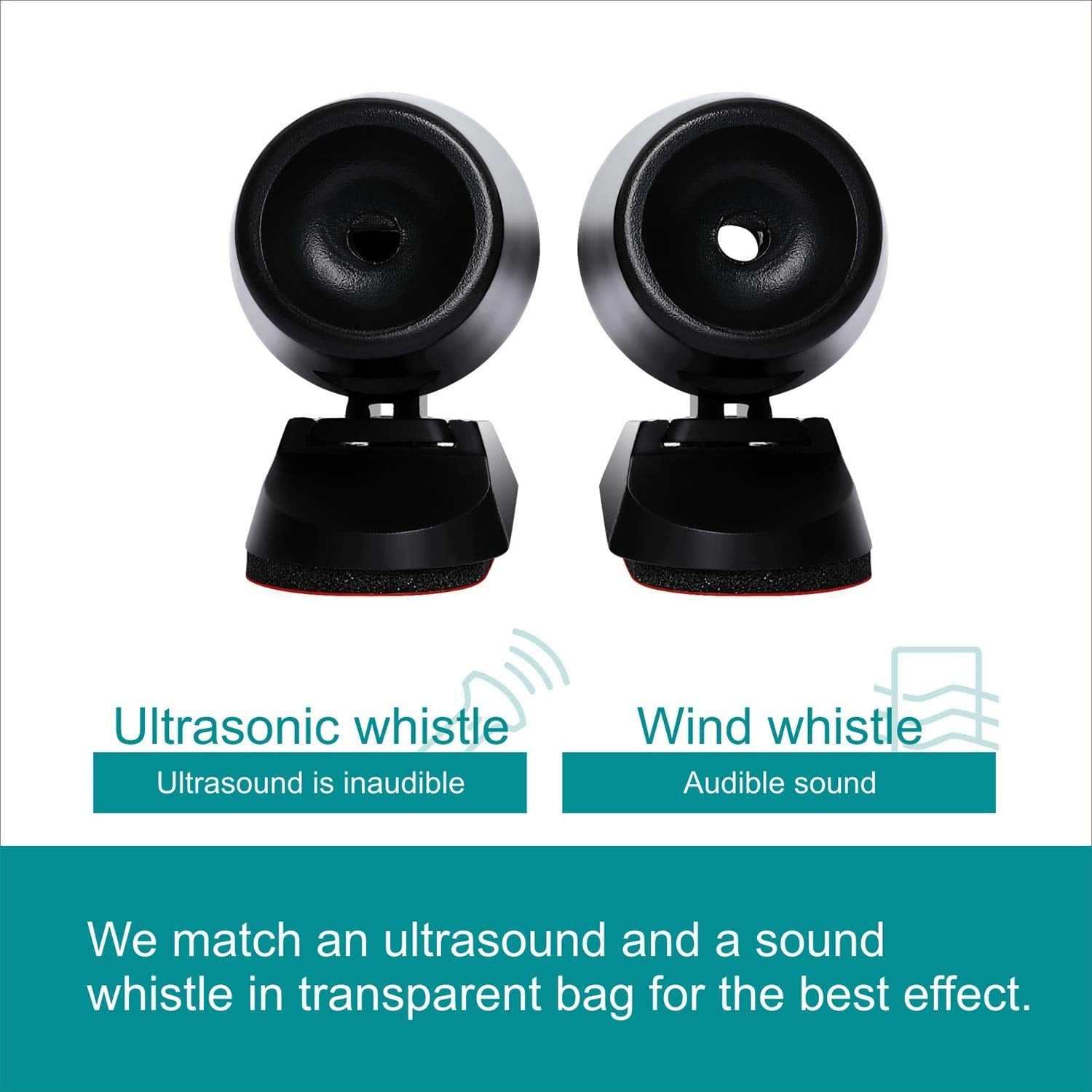 Citkou Deer Whistles For Vehicles Wind Activated Black (2Nd Generation)