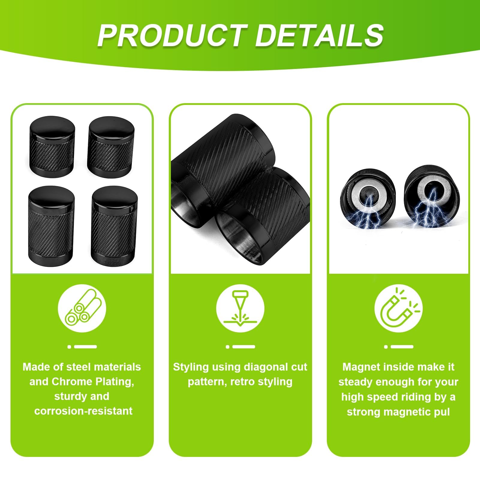 Mofun 4 Point Docking Hardware Covers Kit Rack Docking Point Magnet Caps Compatible with Harley Touring Street Road Electra Glid