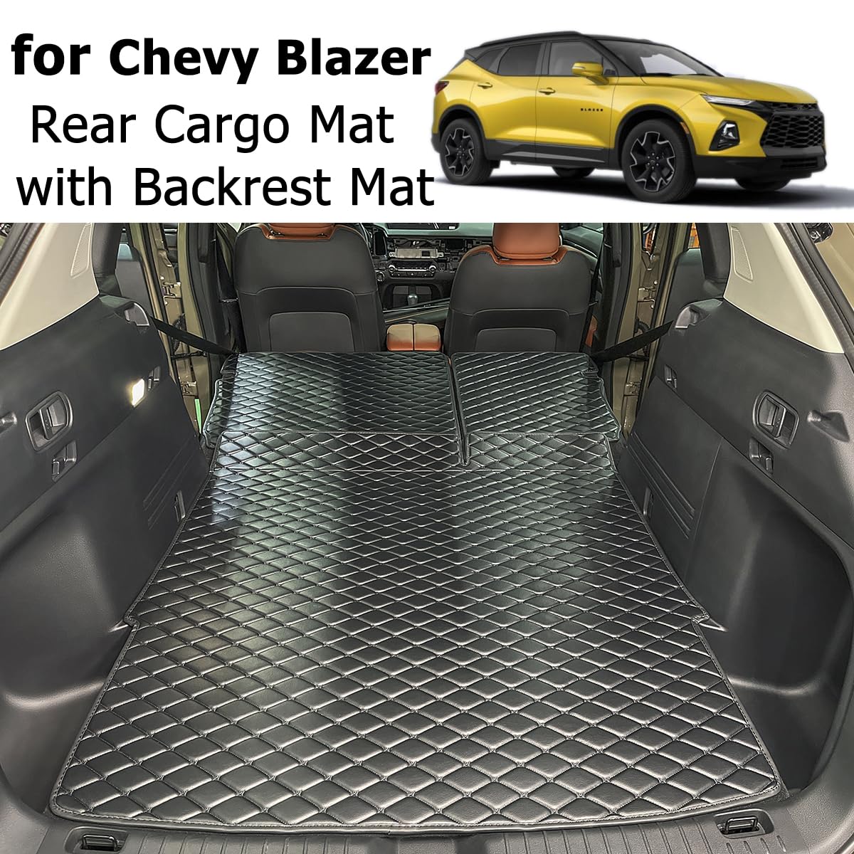 7DEEKEI Cargo Mat Compatible with 2019-2025 Chevy Blazer Trunk Mat for Chevrolet Blazer Cargo Liners All Weather Accessories