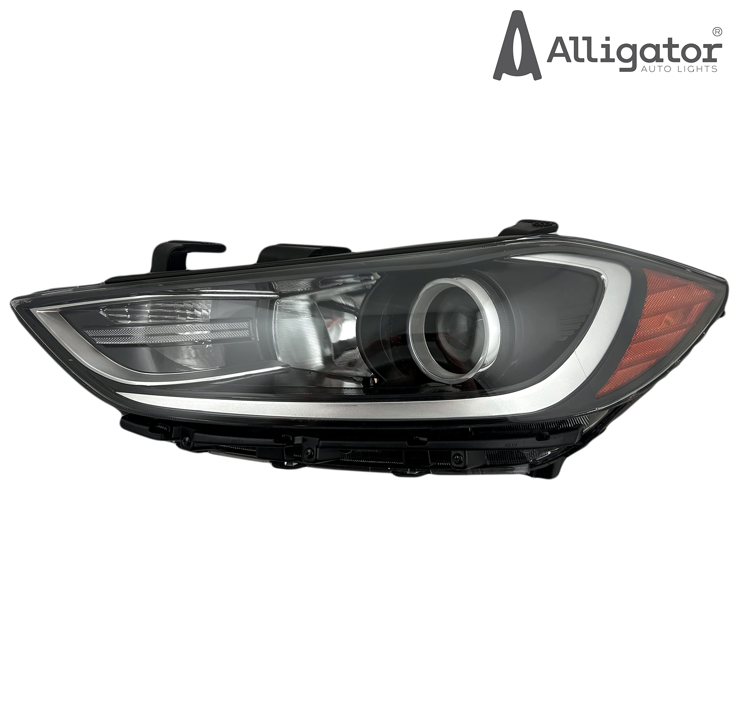 Alligator Auto Lights Headlight Assembly Compatible With Hyundai Elantra 2017-2018 Left/Driver Side Headlamp, Bulbs Included