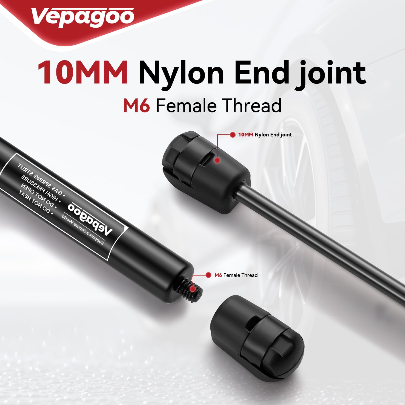 Vepagoo C1615056 12 Inch 90Lb/400N Gas Shocks Struts Spring For Truck Pickup Tool Box Boat Deck, Weatherguard Csps Aluminum Tool