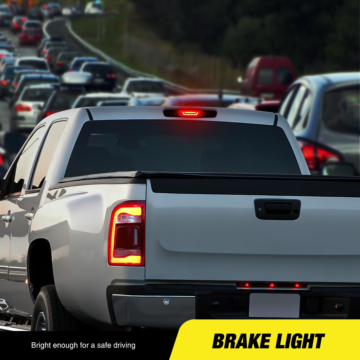 Nilight Third Brake Light High Mount 3Rd Stop Reverse Cargo Led Lighting For Chevy Silverado Gmc Sierra 1500 2500 3500Hd 2007-20