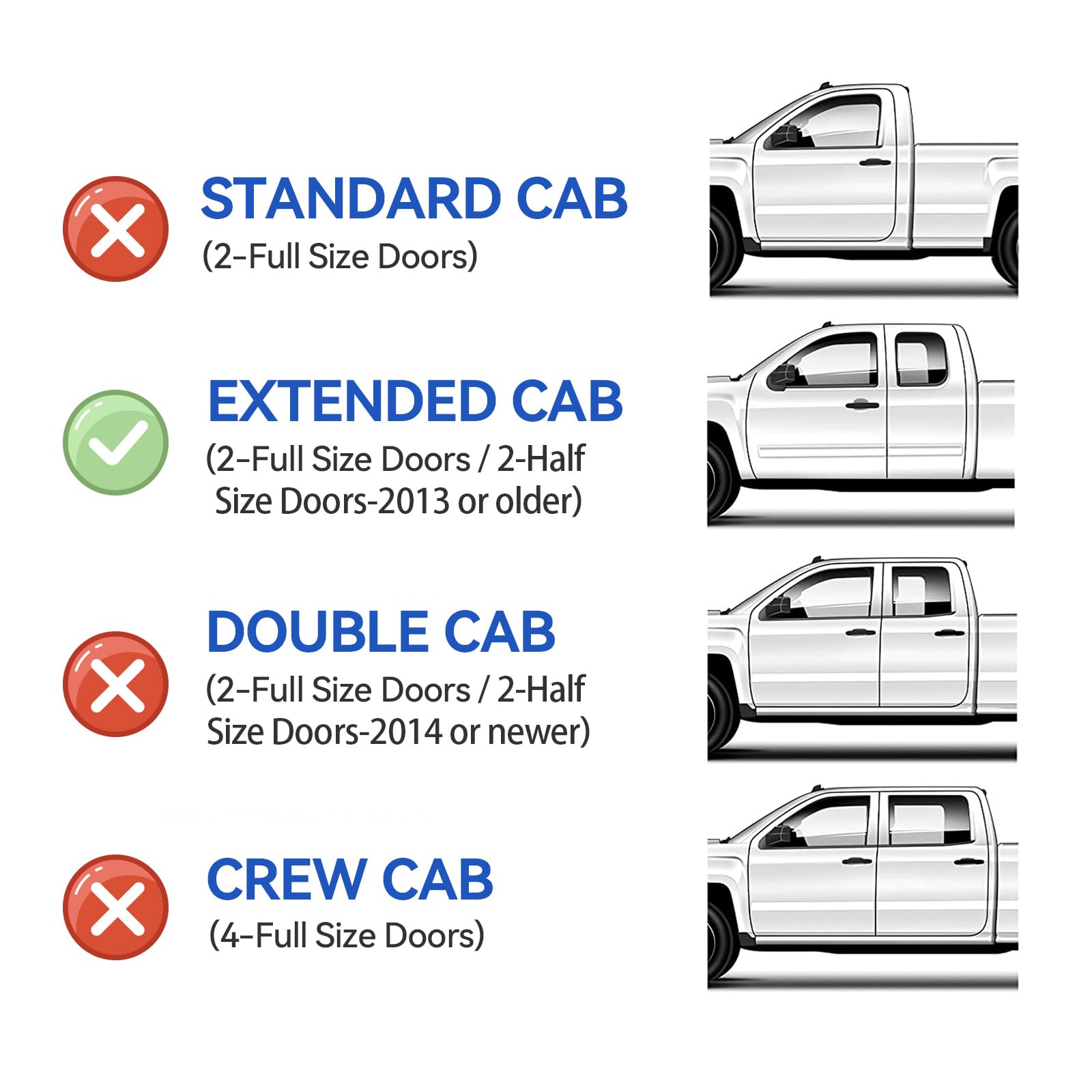 Window Rain Guards For 2007-2013 Chevy Silverado & Gmc Sierra 1500 For Extended Cab, Window Visor Vent Wind Shade Deflector Shie