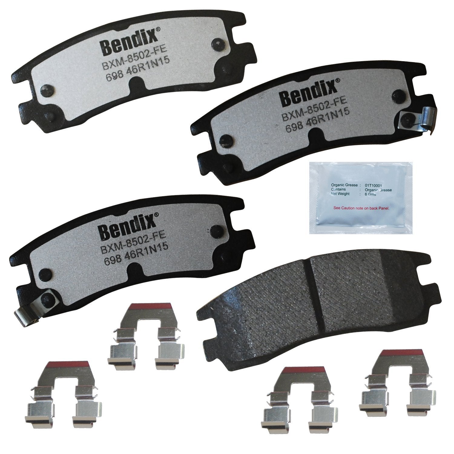 Bendix Fleet Metlok Pbd698 Semi-Metallic Rear Brake Pads For Select Models Buick,Lacrosse,Regal,Rendezvous,Chevy Impala,Monte Ca