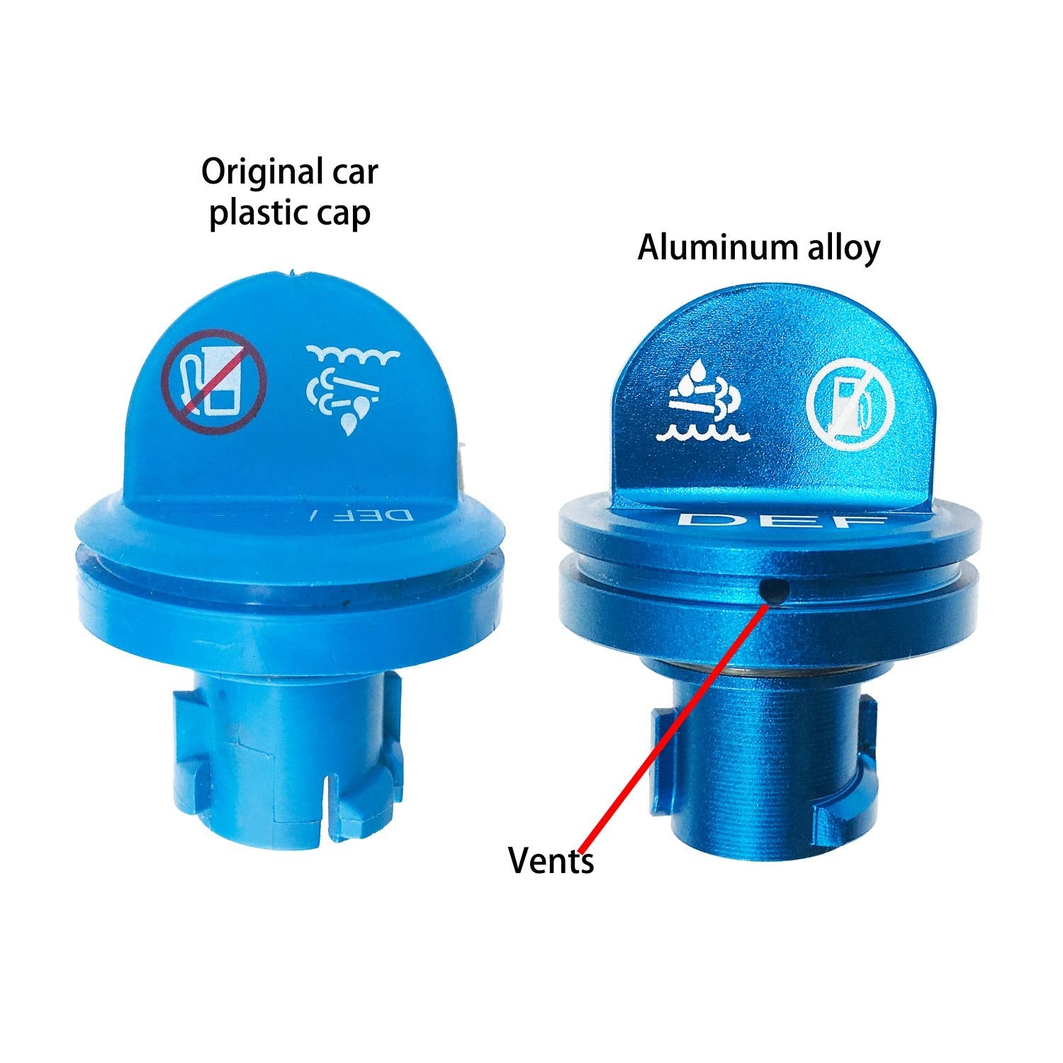 Easy To Grip,Aluminum Diesel Fuel Tank Cap For Dodge, (Hidden-Strong Magnetism) Ram Diesel Fuel Cap And Aluminum Def Cap Combo F
