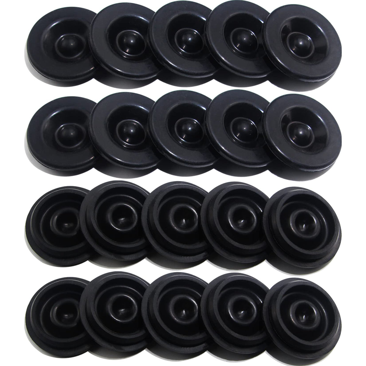 Ibroprat 20Pcs 1.98'' Trailer Hub Cap Rubber Plugs,Trailer Axle Bearing Dust Cap Cup Grease Cover Rubber Plugs,Bolt Trailer Axle