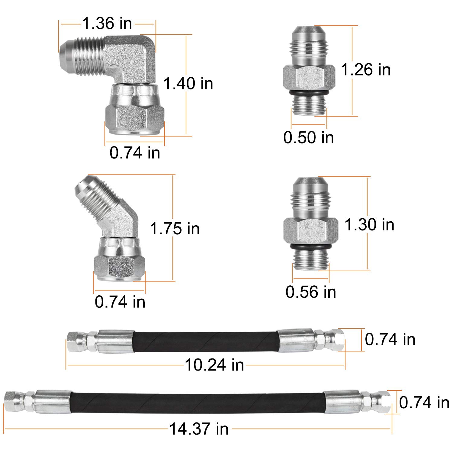 High Pressure Oil Pump HPOP Hoses Lines Kit & Crossover Line for 1999-2003 Ford 7.3L Powerstroke Diesel F250 F350 F450 F550 F650