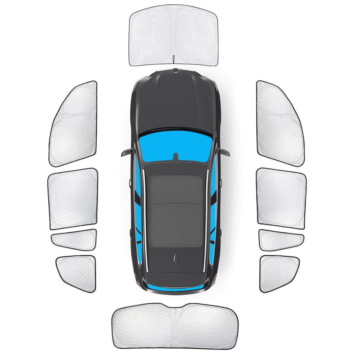 Kmf Windshield Sun Shade Replacement For Bmw X3 Accessories 2018-2024, Side Window Sun Shade Cover Sun Visor Shield Cover, Rear