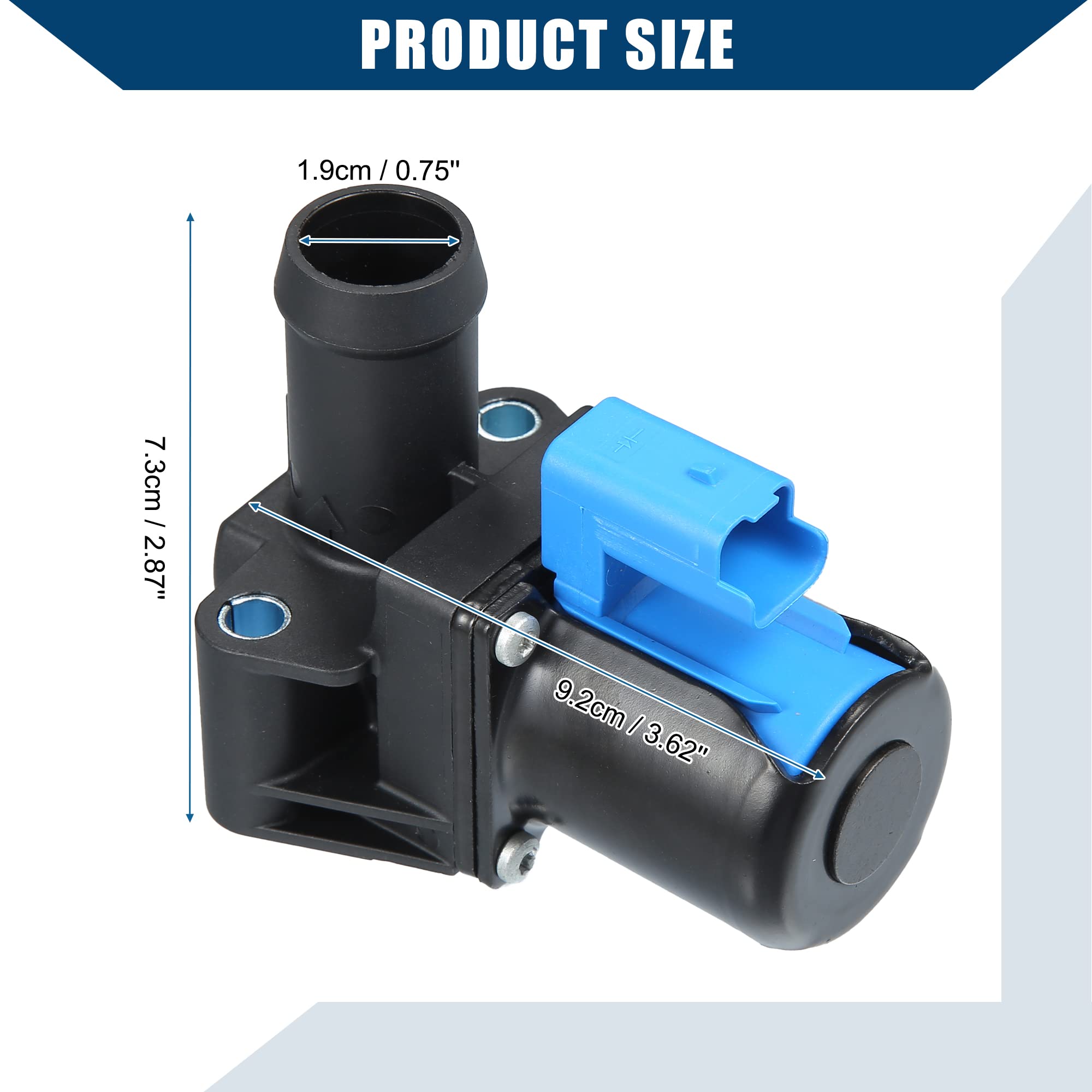 Hihaha No.Bm5Z-18495-C/Hvac Heater Control Valve For Ford Fusion Se 1.6T 13-14 For Ford Fiesta St 1.6T 14-19 / Heater Water Valve/Durable/Plastic / 1 Pc/Black