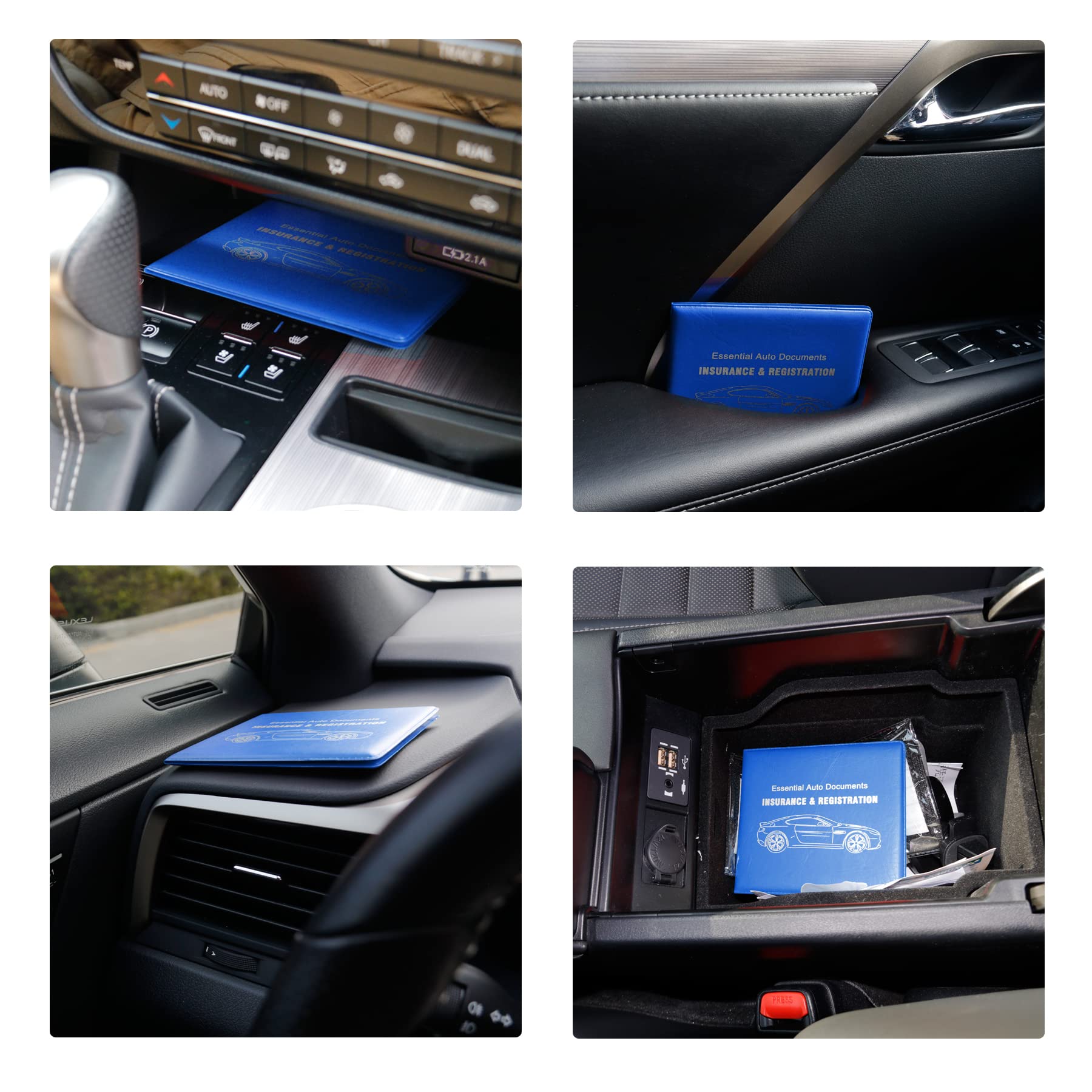 Uyye Auto Car Essential,Car Registration And Insurance Card Documents Holder2-Pack,Car Interior Accessories For Car,Truck,Suv An