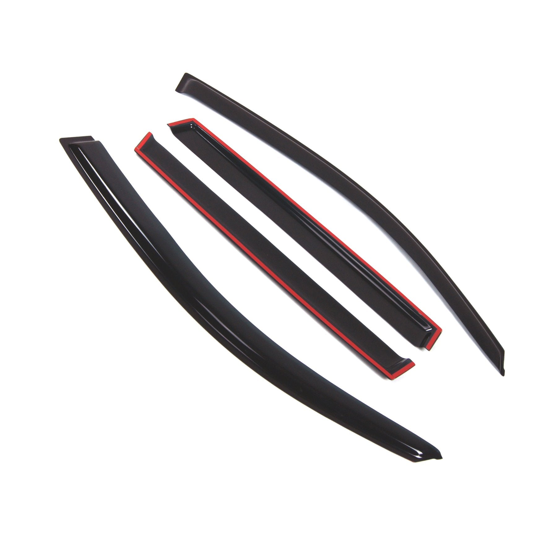 Tuningpros Window Visor Compatible With 2006-2012 Toyota Rav4, Dgwv2-440-2 Outside Mount Deflector Rain Guard Dark Smoke, 4 Pcs