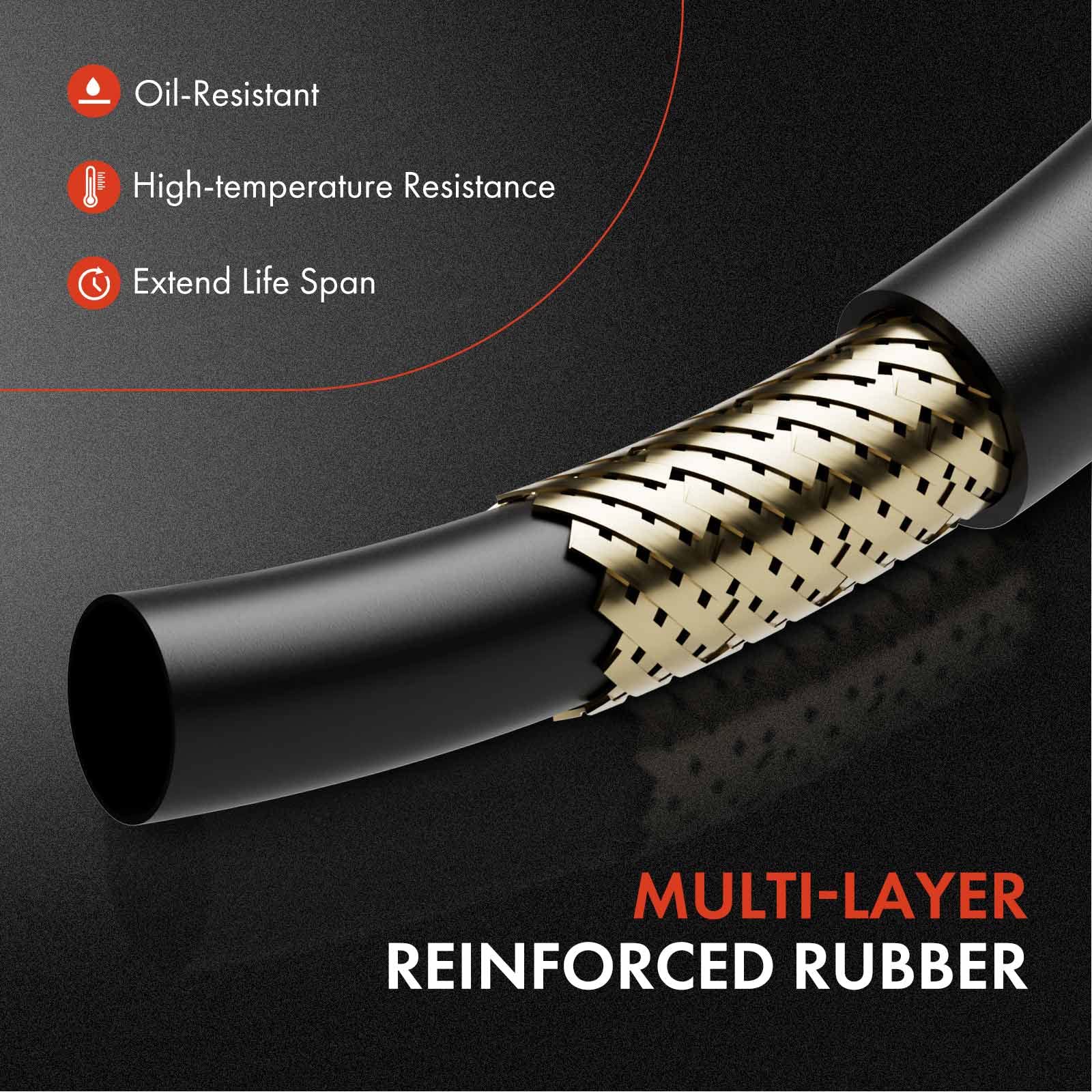 A-Premium Automatic Transmission Oil Cooler Line Hose Assembly Compatible With Dodge Grand Caravan 2008-2019 & Chrysler Town & Country 2008-2016 & Ram C/V 2012-2015, 3.6L 3.8L 4.0L