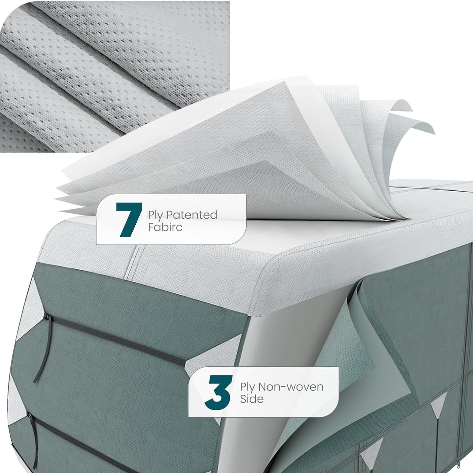 KING BIRD Travel Trailer RV Cover, Extra-Thick Upgraded 5 Layers for Camper Cover 24'-27' Windproof Waterproof Rip-Stop RV Cover