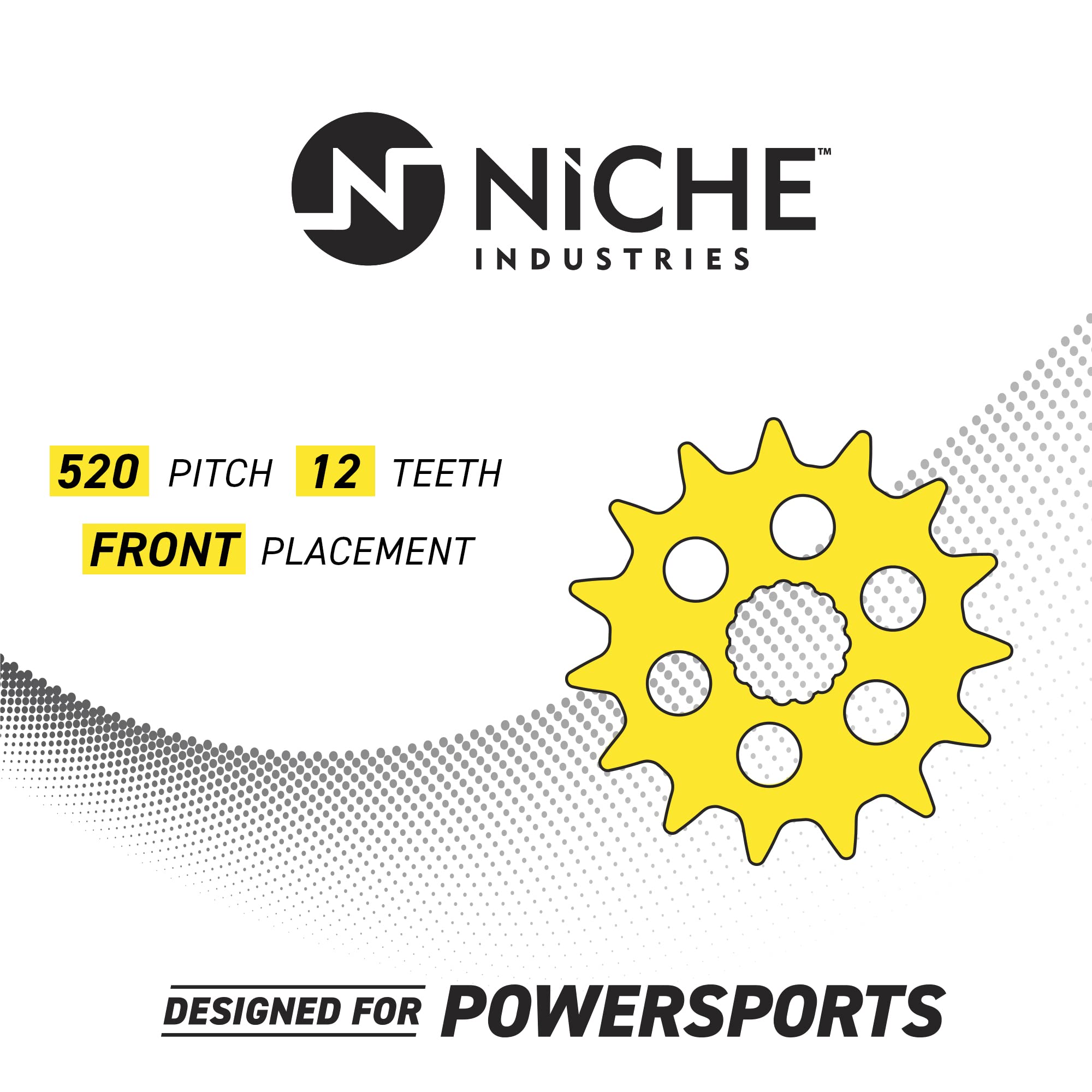 Niche 520 Pitch 12 Tooth Front Drive Sprocket For 1986-2009 Polaris Sportsman 400 500 Scrambler Trail Blazer 250