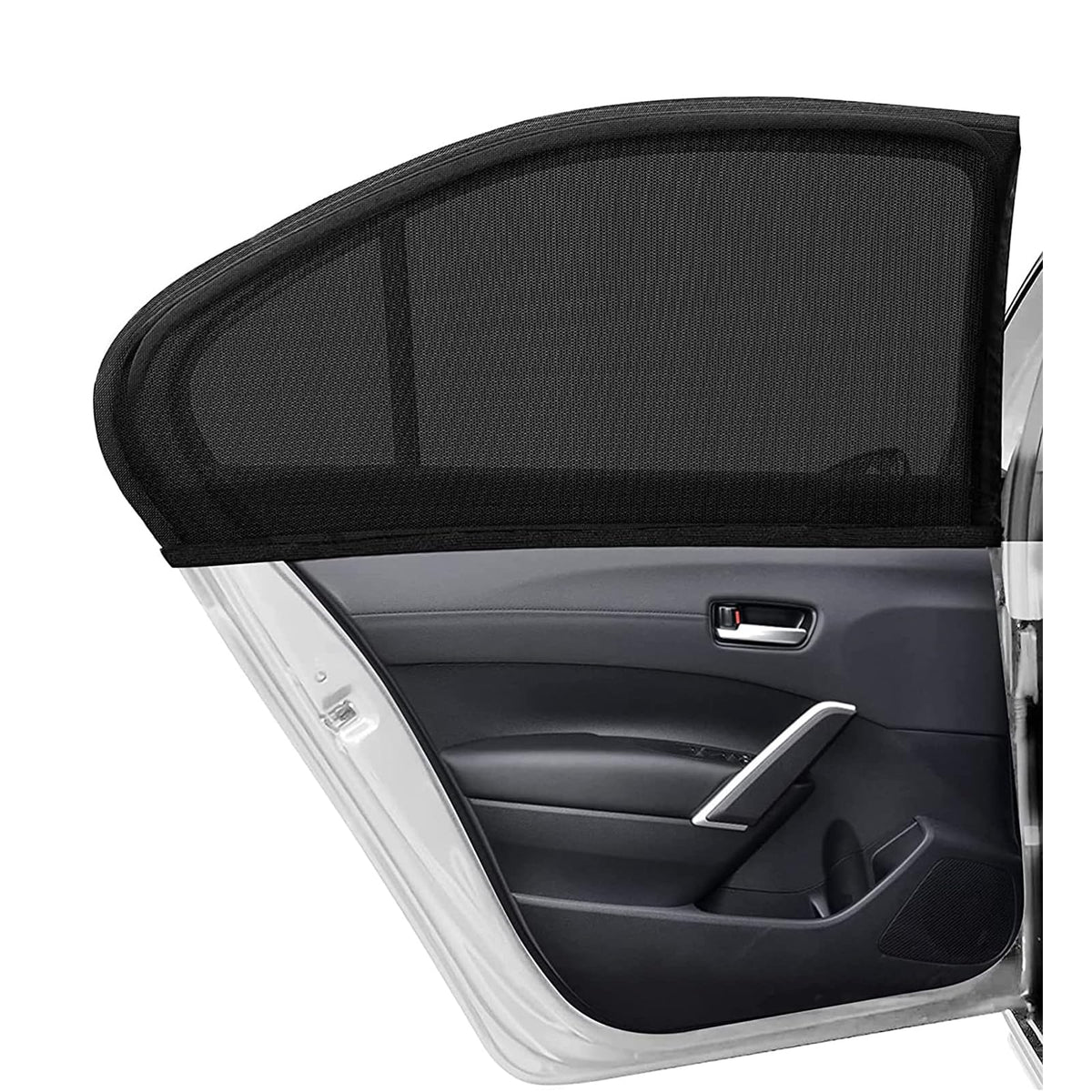 Kewucn 4 Pack Car Window Shades, Sun Rays Blocker & UV Protection for Baby Family Pet, Breathable Mesh Auto Window Covers, Elast