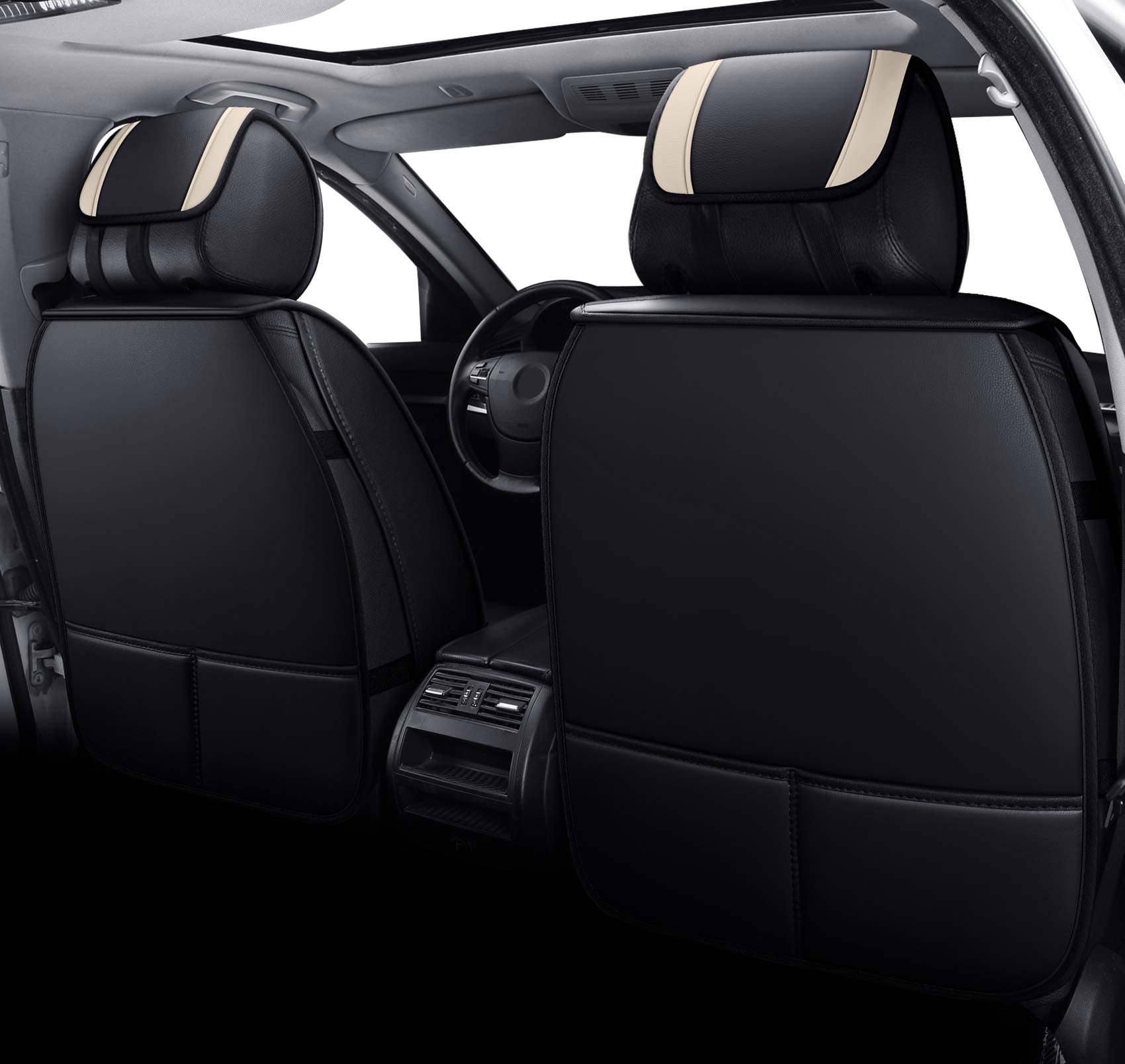 Aierxuan Front Seat Covers For Cars Leather Waterproof Universal Fit For Kia Soul Sorento Optima Sporage Mazda Toyota Chr Prius