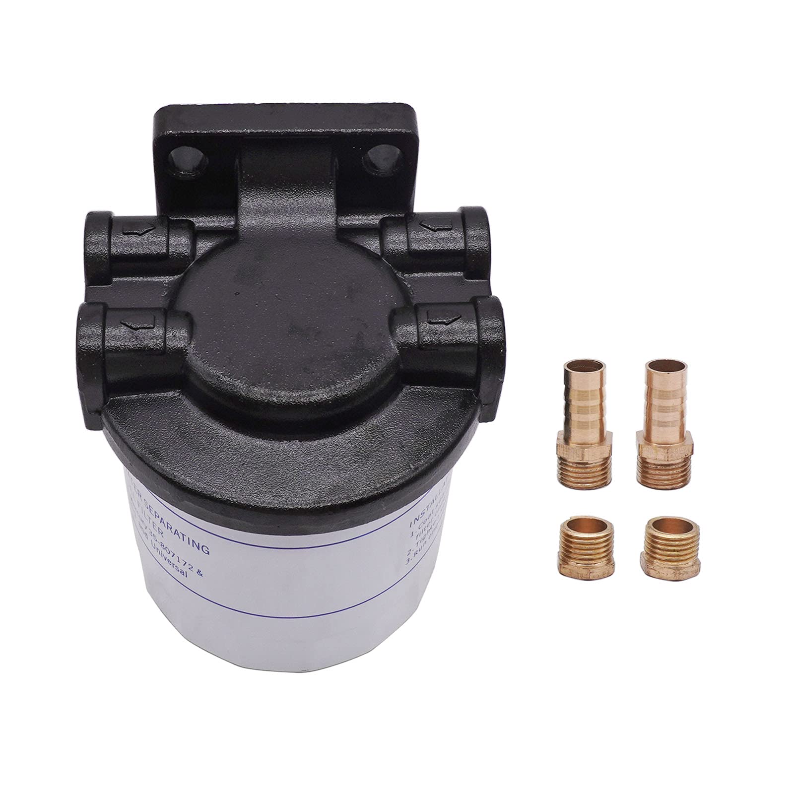 BOLEWIN Marine Boat Spin-On Fuel Filter Water Separator Kit - Model 35-802893Q4, 18-7983-1, 18-7848-1