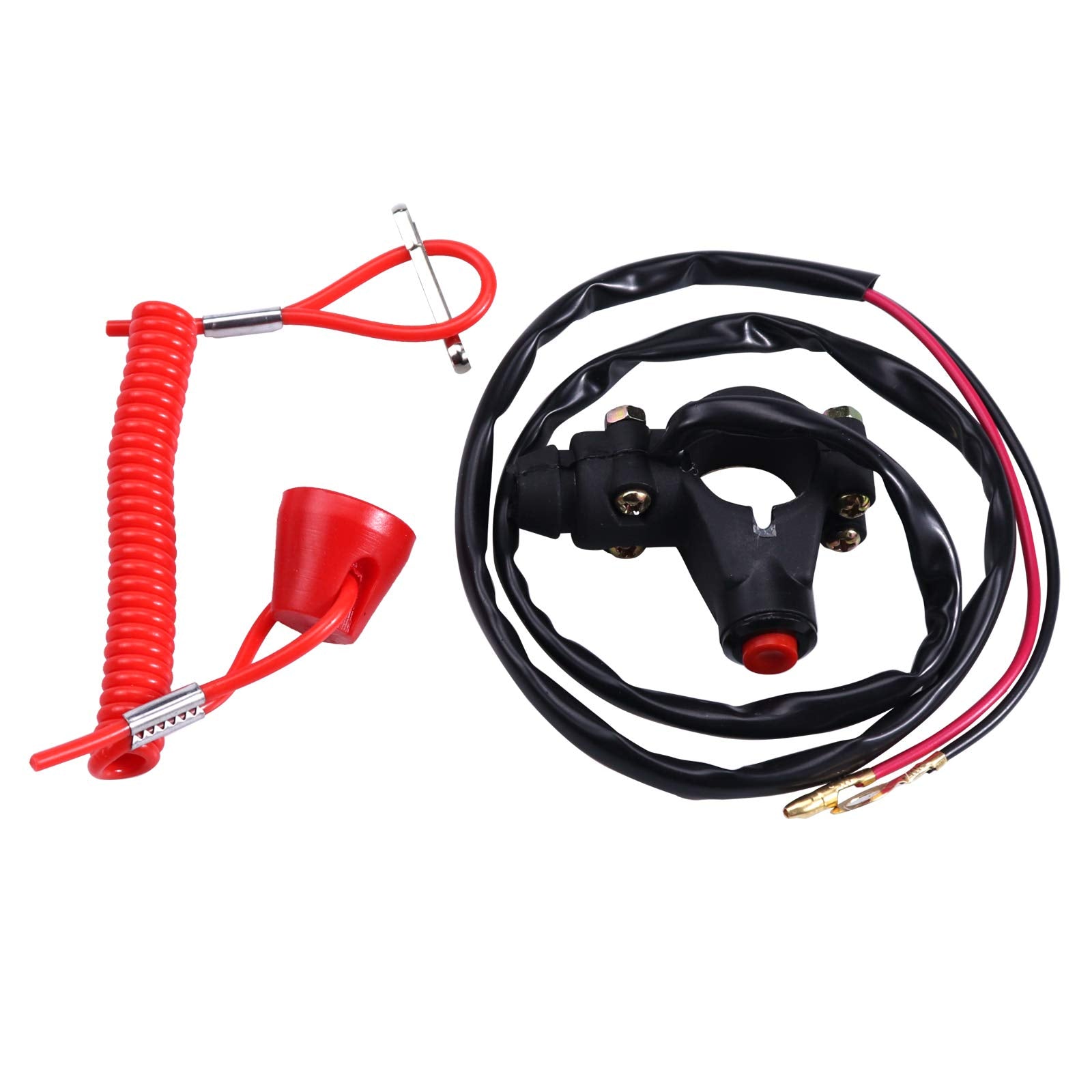Zookoto 49Cc 22Mm Stop Kill Switch Atv Quad Dirt Bike Handlebar Mount Tether Engine
