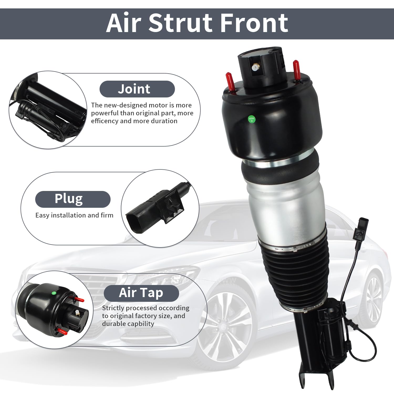 Front Right Air Suspension Strut Shock Absorber for Mercedes-Benz 2-MATIC Airmatic 2003-2009 W211 E-CLASS E320 E350 E500 E550 fo