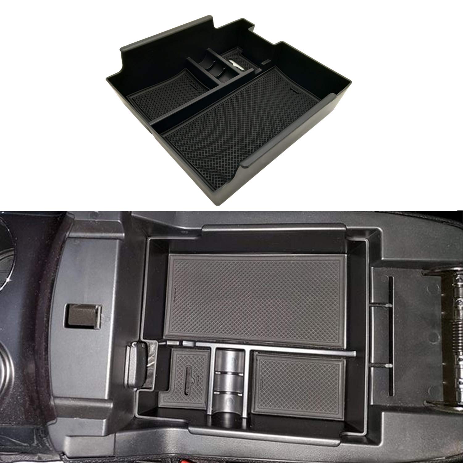 Jojomark Compatible With Ford Explorer 2012 2013 2014 2015 2016 2017 2018 2019 Center Console Tray Organizer, Armrest Secondary