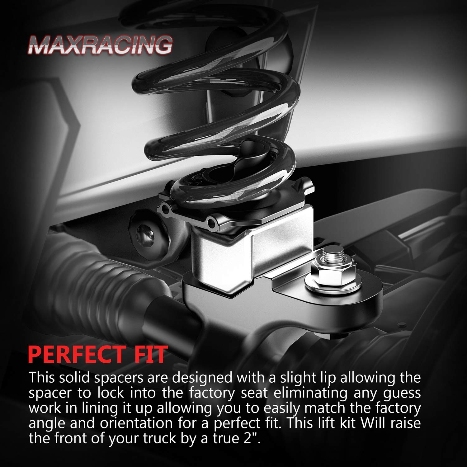 Maxracing 2-Inch Suspension Leveling Kit Compatible With 2005-2025 Ford F250 F350 Super Duty 4Wd