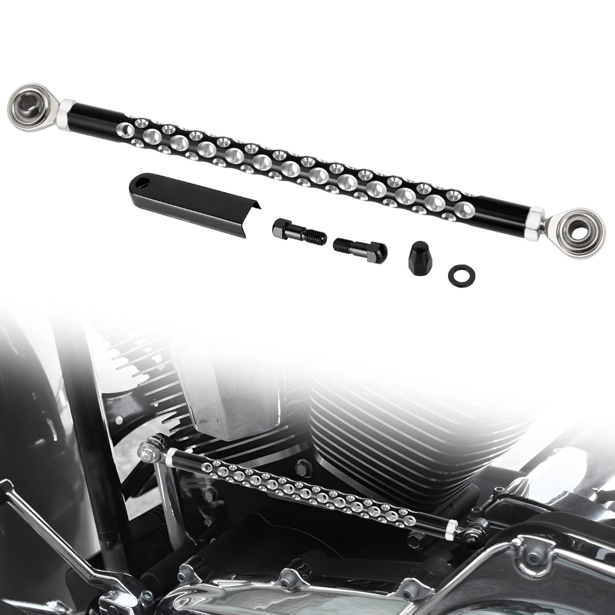 Amazicha Shift Linkage Gear Motorcycle Shifter Linkage Black Compatible For Harley Davidson Softail Dyna Touring Street Glide El