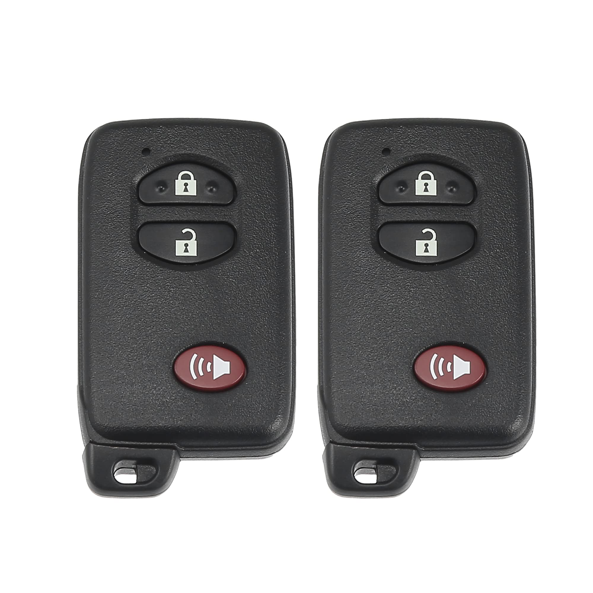 X AUTOHAUX 2pcs Car Key Fob Shell 3 Button Remote Control Key Case Shell Keyless Entry Housing Replacement for Toyota 4Runner Ve