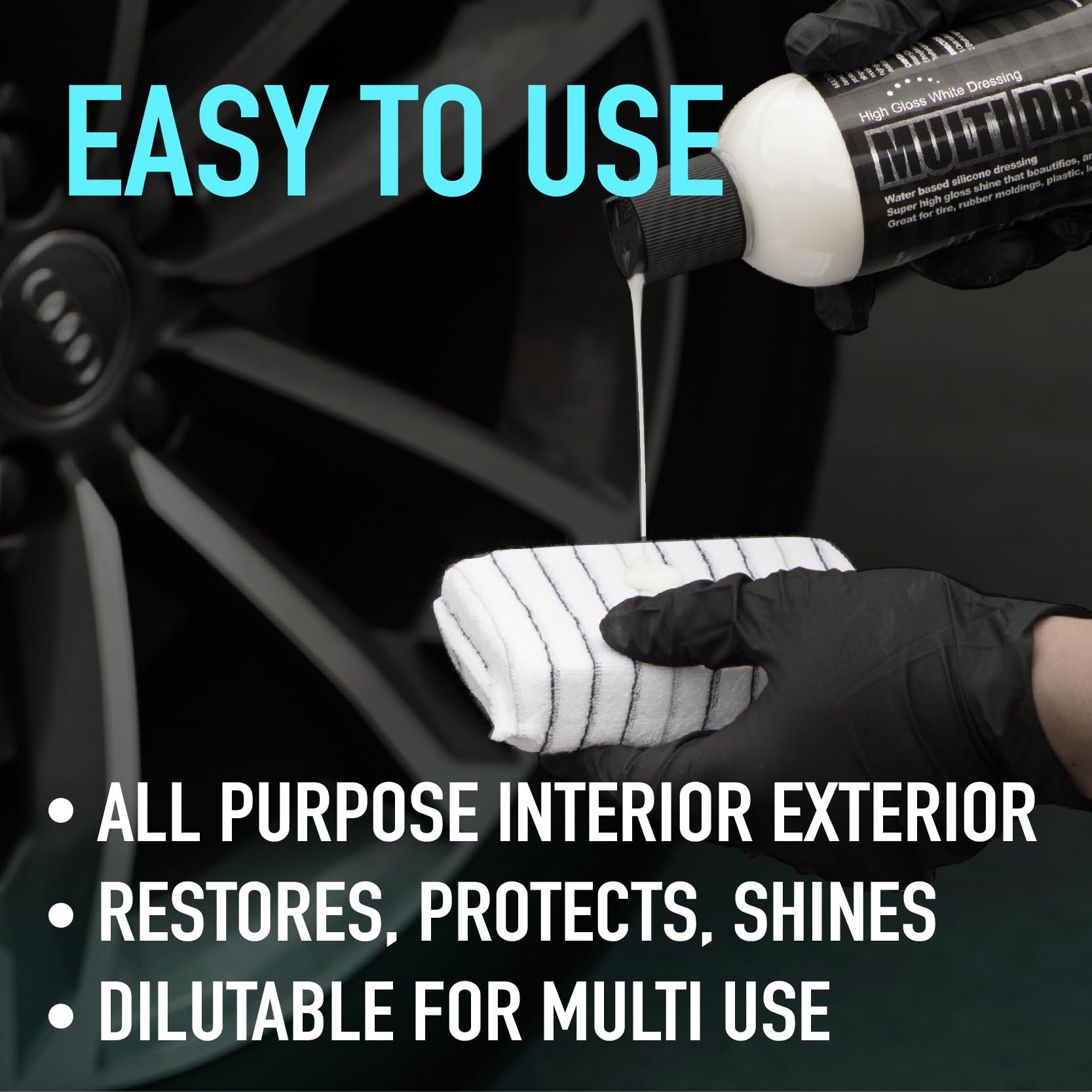 Nanoskin MULTI DRESS All Purpose Dressing 5 Gallons - Interior & Exterior Dressing for Car Detailing | Works on Tire, Vinyl, Rub