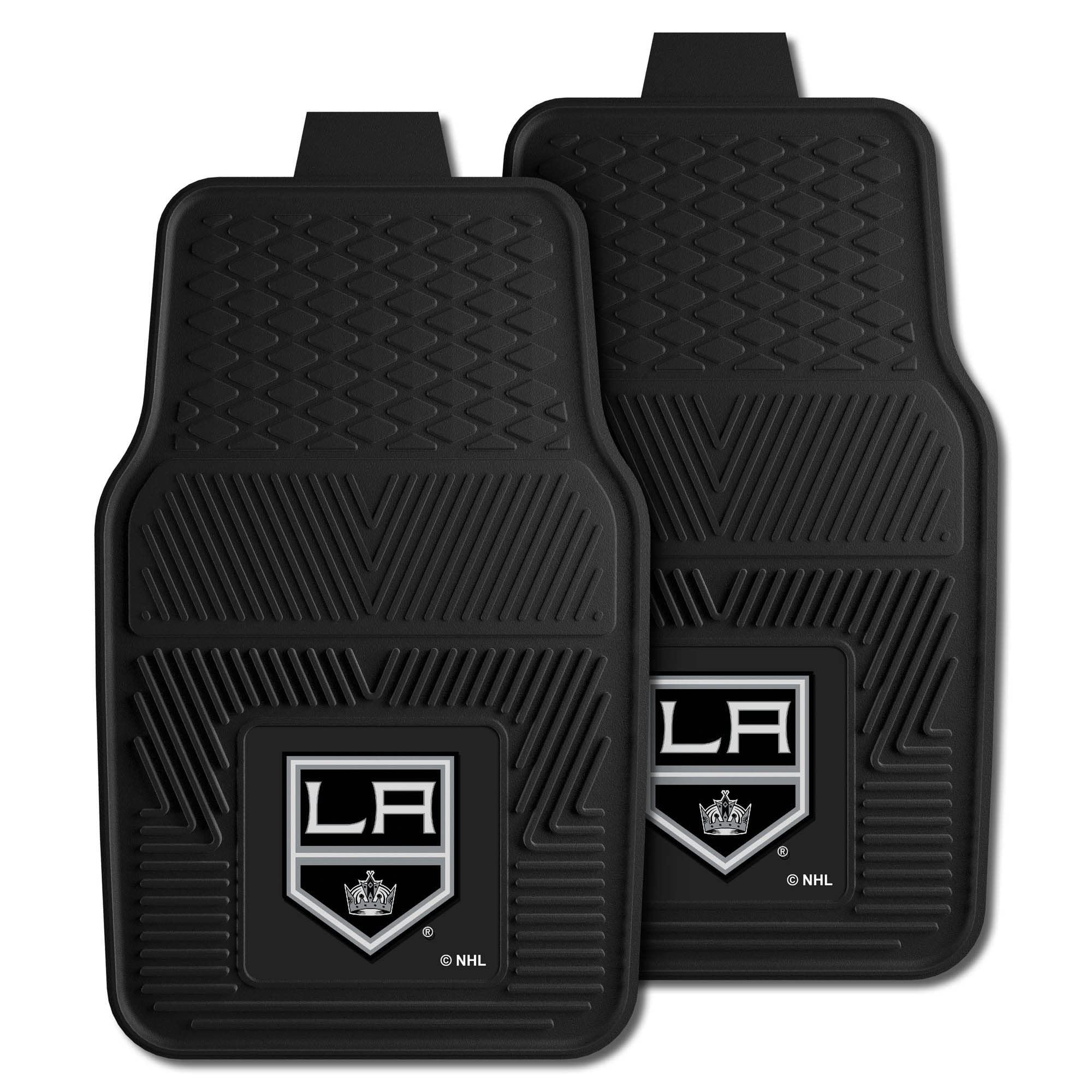 Fanmats Sports Team Logo Los Angeles Kings 2 - Pc Heavy Duty Vinyl Car Mat 18''X27''