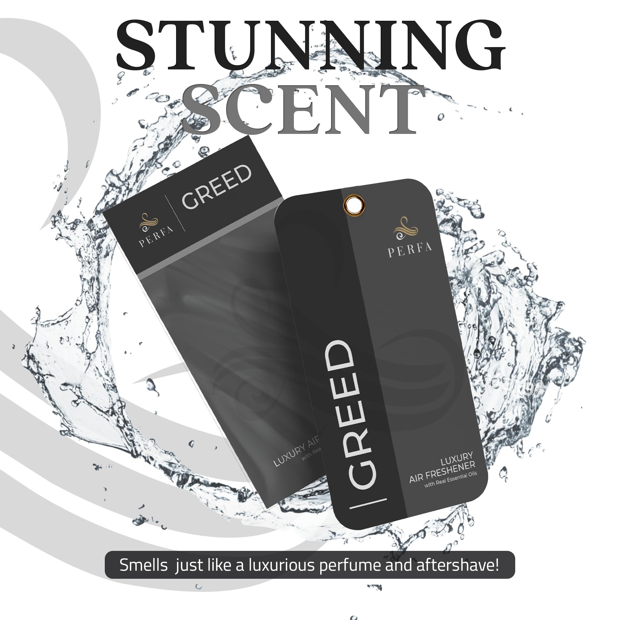 Greed Disposable Card Freshener For Men | Car Scents Air Freshener With Greed Fragrance | Strong Car Perfume Air Freshener With
