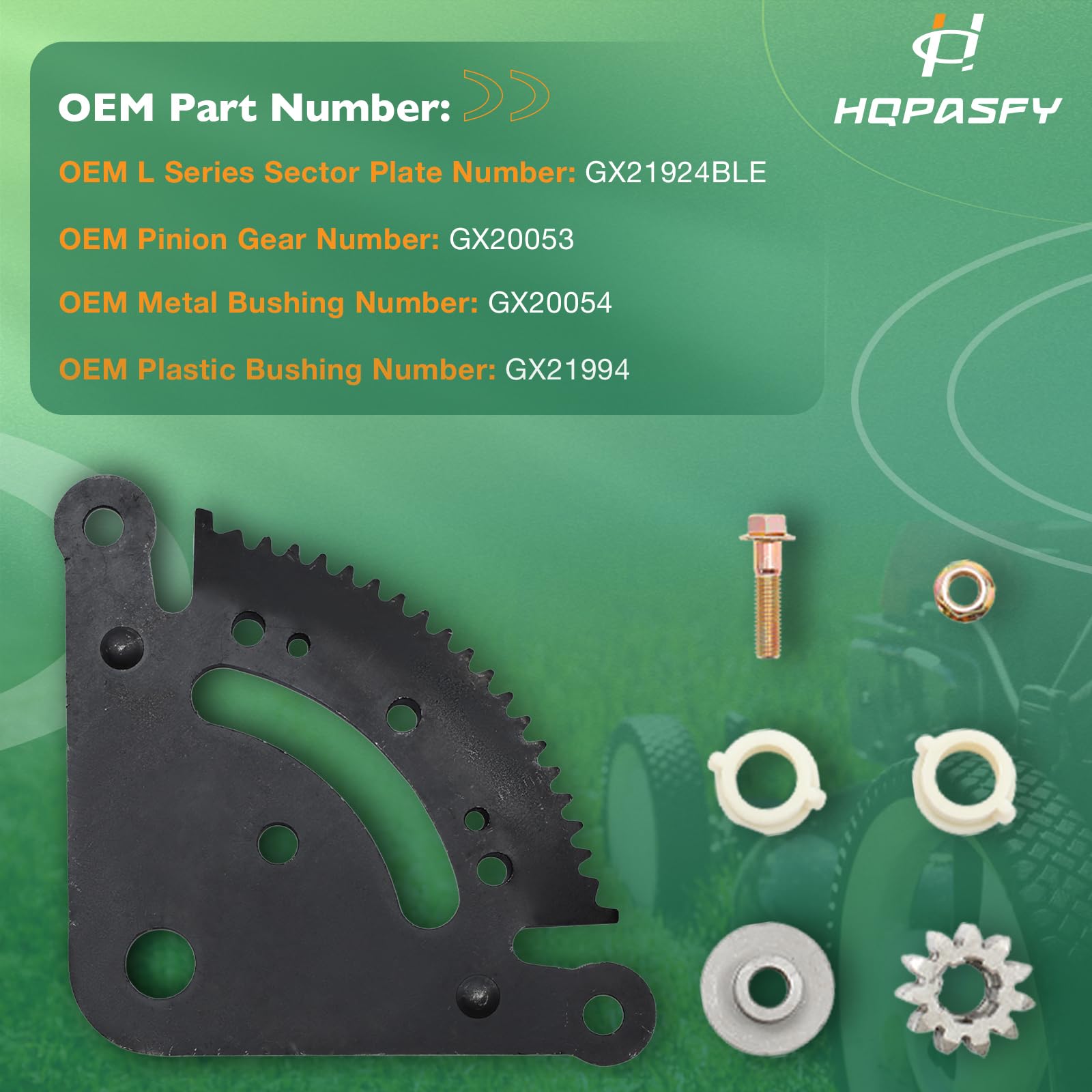 Hqpasfy Steering Sector Pinion Gear Rebuild Kit Compatible With John Deere D Series Lawn Tractors Replaces# Gx21924Ble, Gx20053, Gx20054, Gx21994
