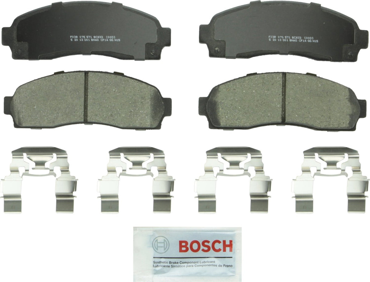 BOSCH BC833 QuietCast Premium Ceramic Disc Brake Pad Set - Compatible with Select Ford Explorer, Explorer Sport, Explorer Sport 