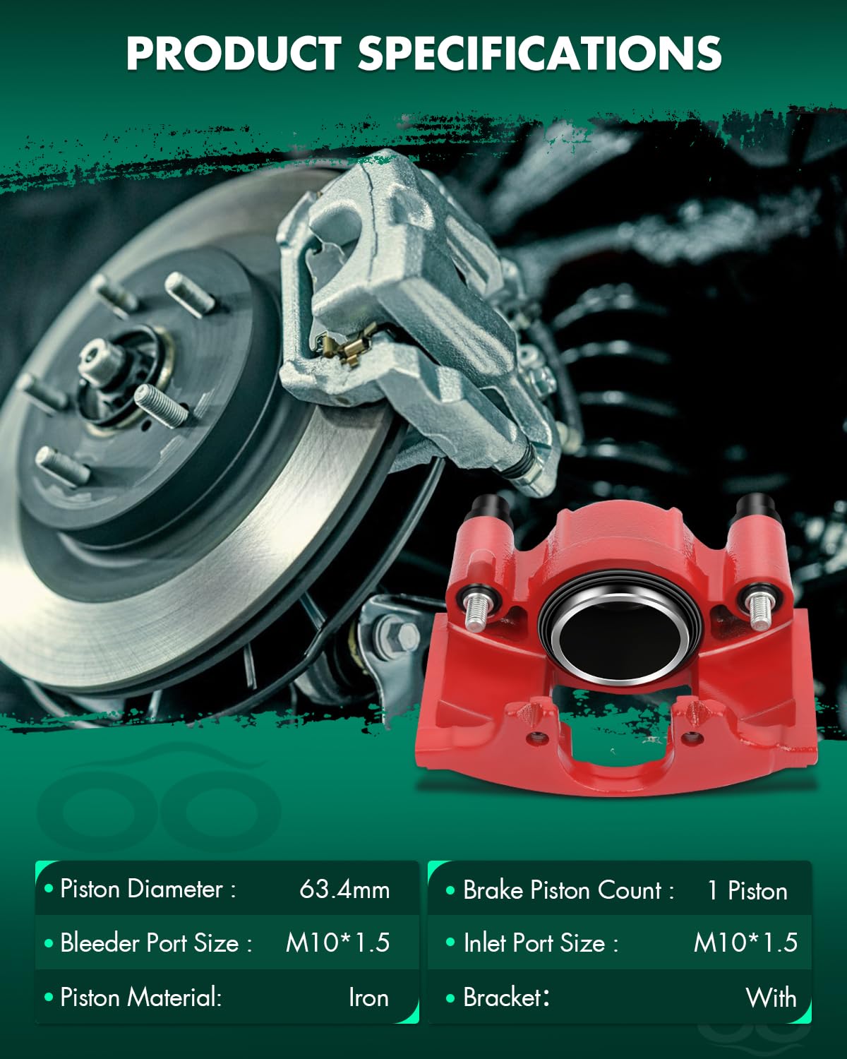 Scitoo 184299 184300 Front Left & Right Brake Calipers Without Bracket For Cadillac For Deville/For Escalade,For Chevy For C1500