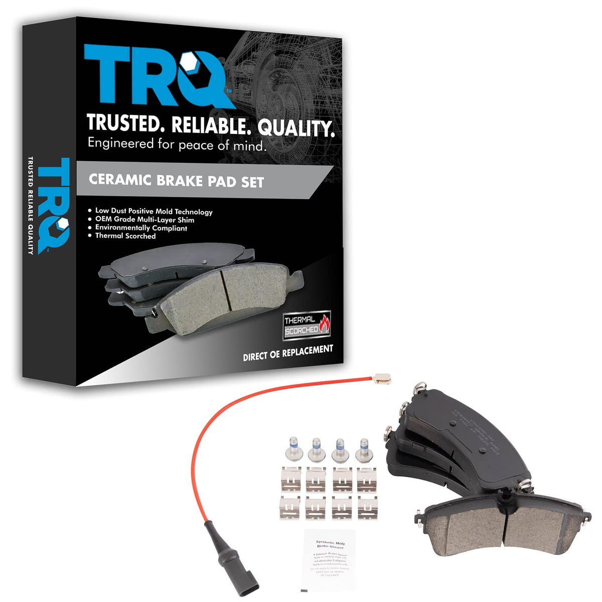TRQ Rear Brake Pads Ceramic Compatible with 2020 Ford Transit-150 Transit-250 Transit-350 Transit-350 HD