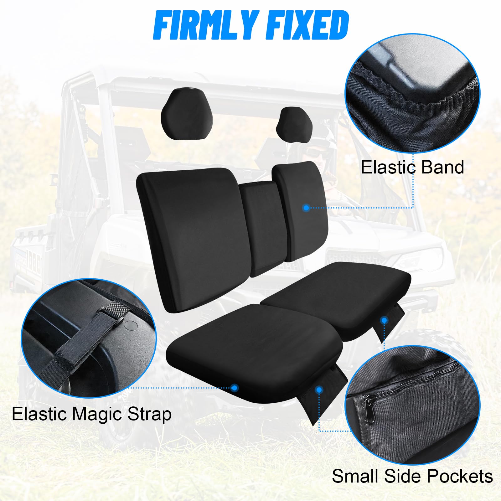 StarknightMT UTV Uforce 1000 Seat Covers, 1680D Waterproof Seat Cover Compatible with 2019-2024 CFMOTO UFORCE 1000, 2022-2024 Uf