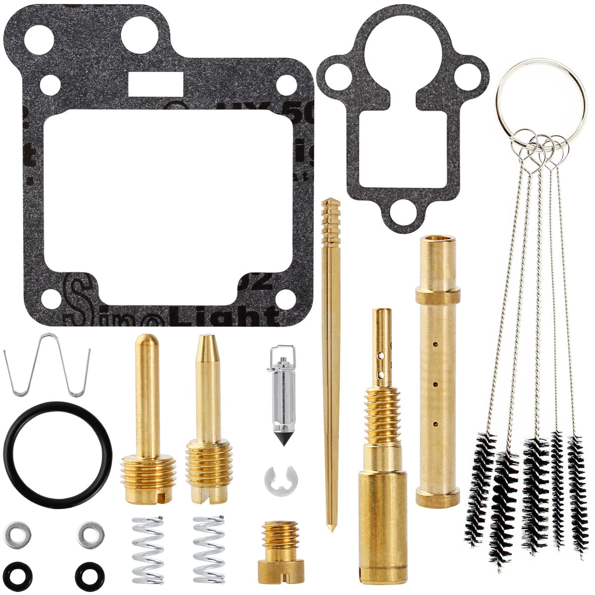 QAZAKY YFM80 Carburetor Rebuild Kit Compatible with Yamaha Raptor 80 YFM80 YFM80R YFM80W Moto-4 Grizzly 80 YFM80 YFM80G YFM80GH 