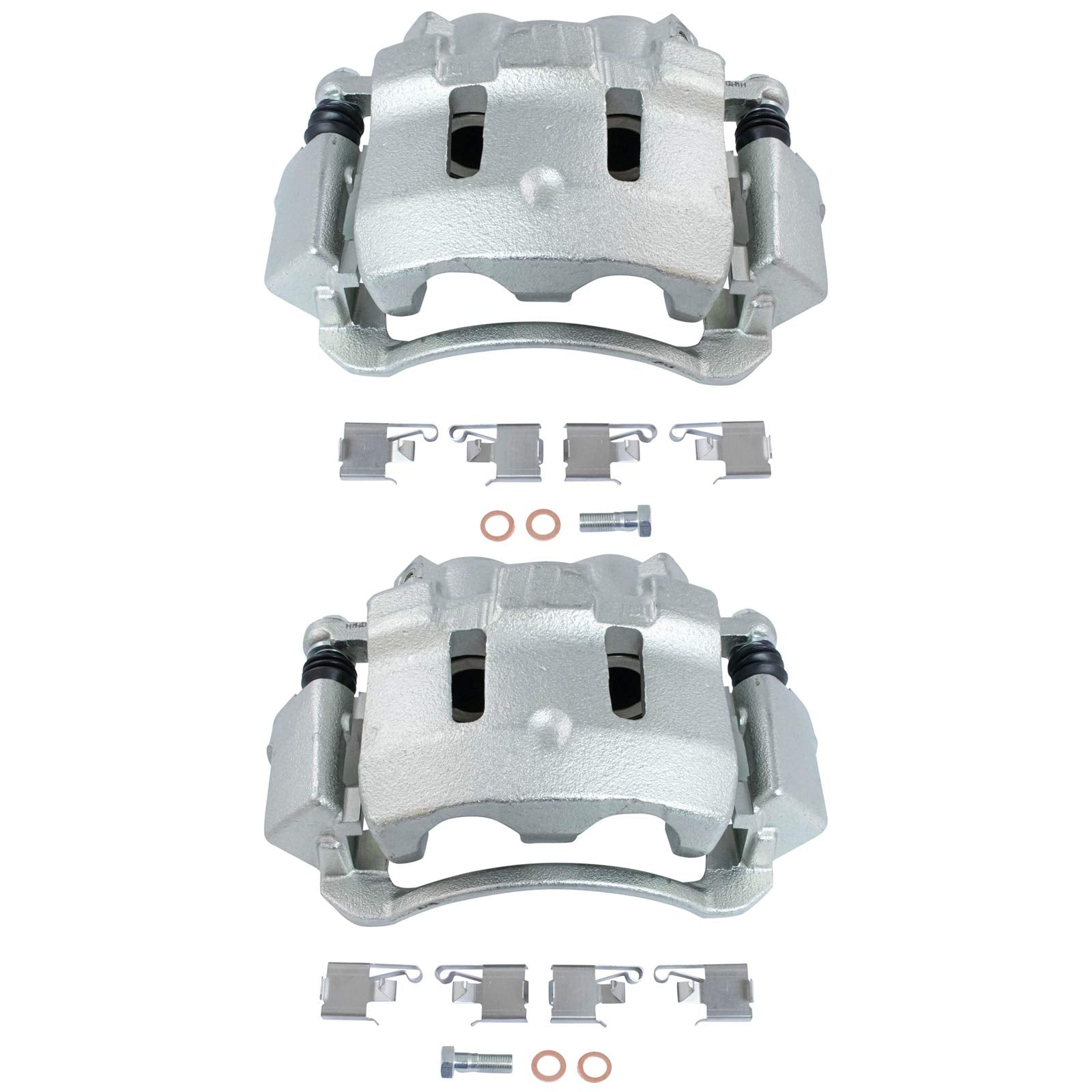 Trq Front Brake Caliper Set Compatible With 2000-2005 Ford Excursion 1999-2004 F-250 Super Duty F-350 Super Duty