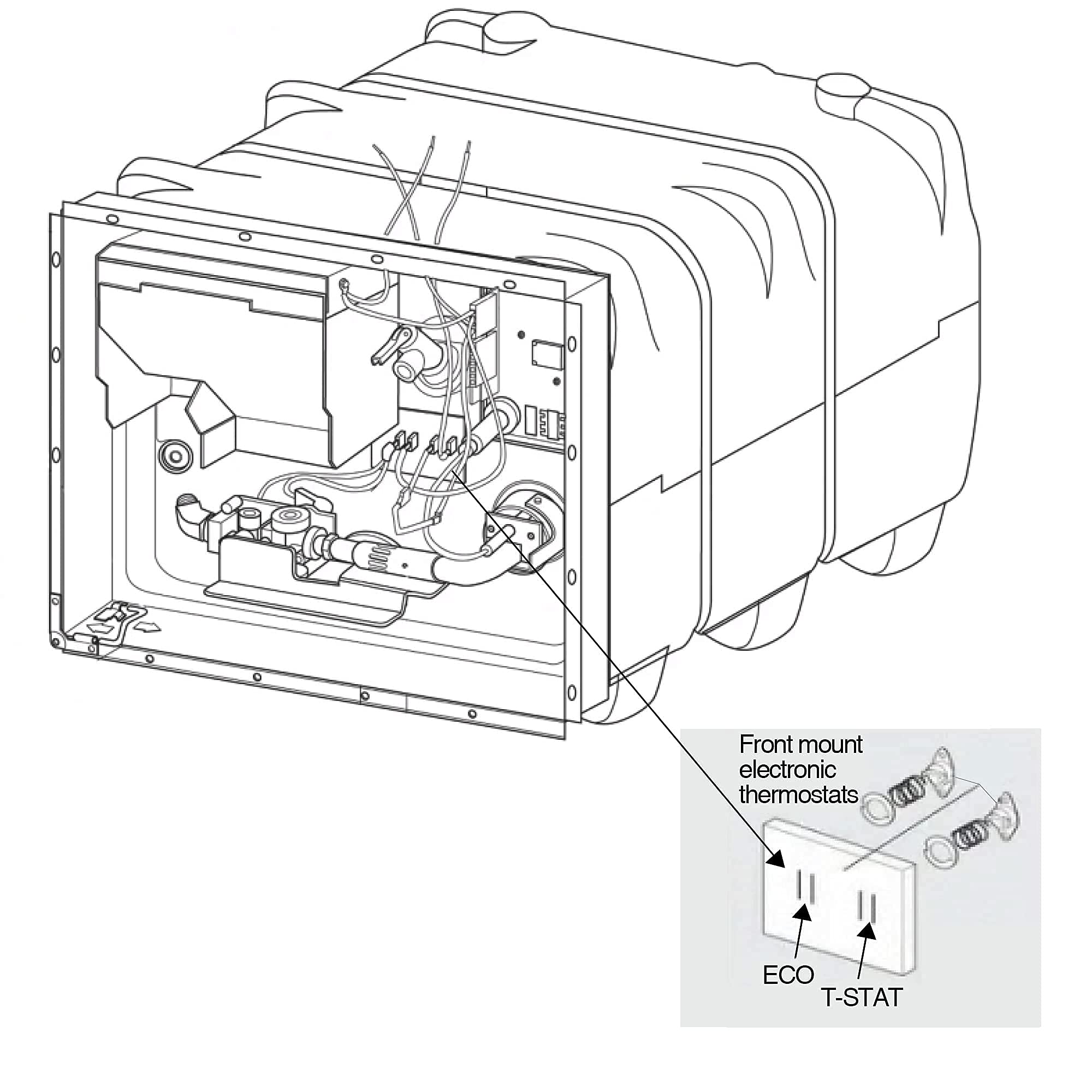 RV Water Heater Thermostat Replacement Parts Assembly Compatible with Atwood 91447, ECO and T-STAT Parts for RV Camper Emergency
