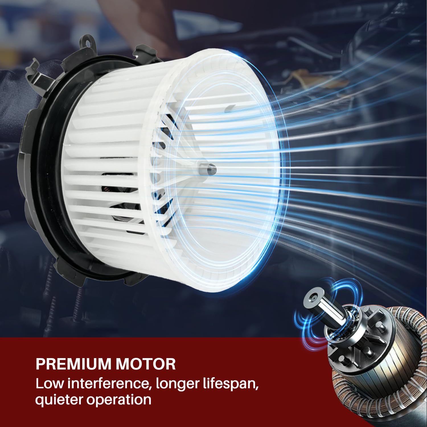 Aspligo Front 700319 Ac Heater Blower Motor Fit For Mercedes-Benz Sprinter 2500 3500 Sprinter 2010-2018, 3500Xd 2018, For Dodge