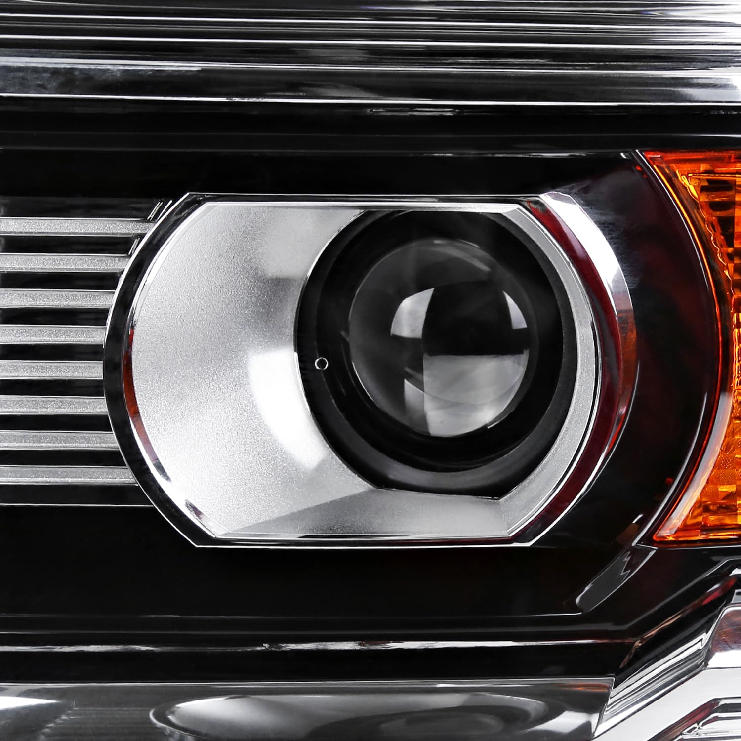 Spec-D Tuning Chrome Housing Clear Lens Projector Driver Left Side Headlight Compatible with 2014-2015 GMC Sierra 1500 2500 3500