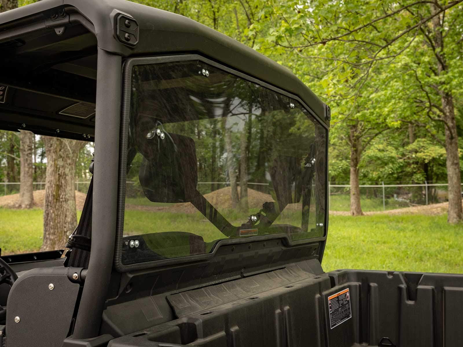 Superatv 1/4'' Polycarbonate Light Tint Full Rear Windshield For Can-Am Defender Hd / Pro Hd / Limited Hd / Max Hd (See Fitment)