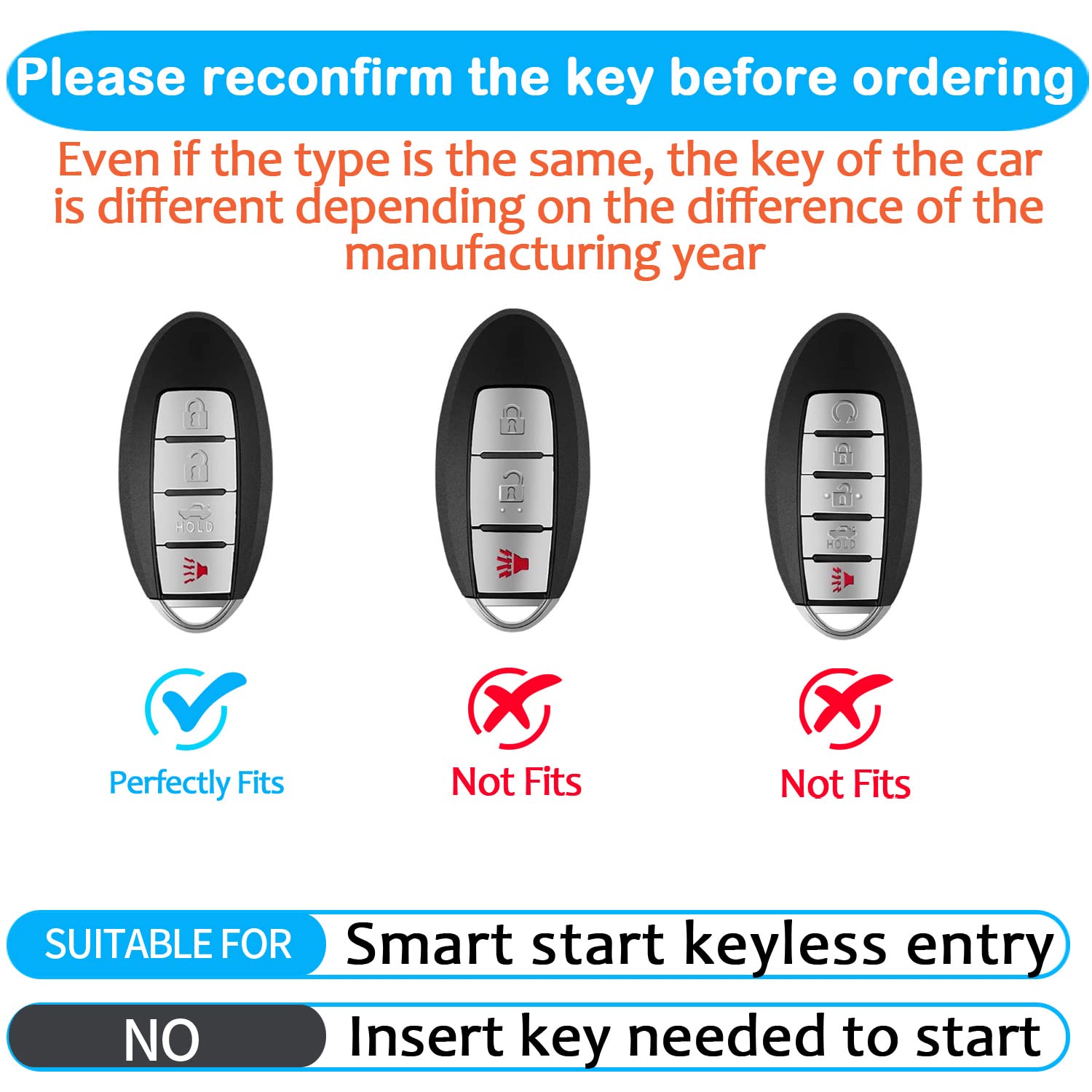 Tukellen Compatible With Nissan Key Fob Cover Soft Tpu Key Case For Infiniti X-Trail Rogue Altima Quest Pathfinder Sentra Patrol